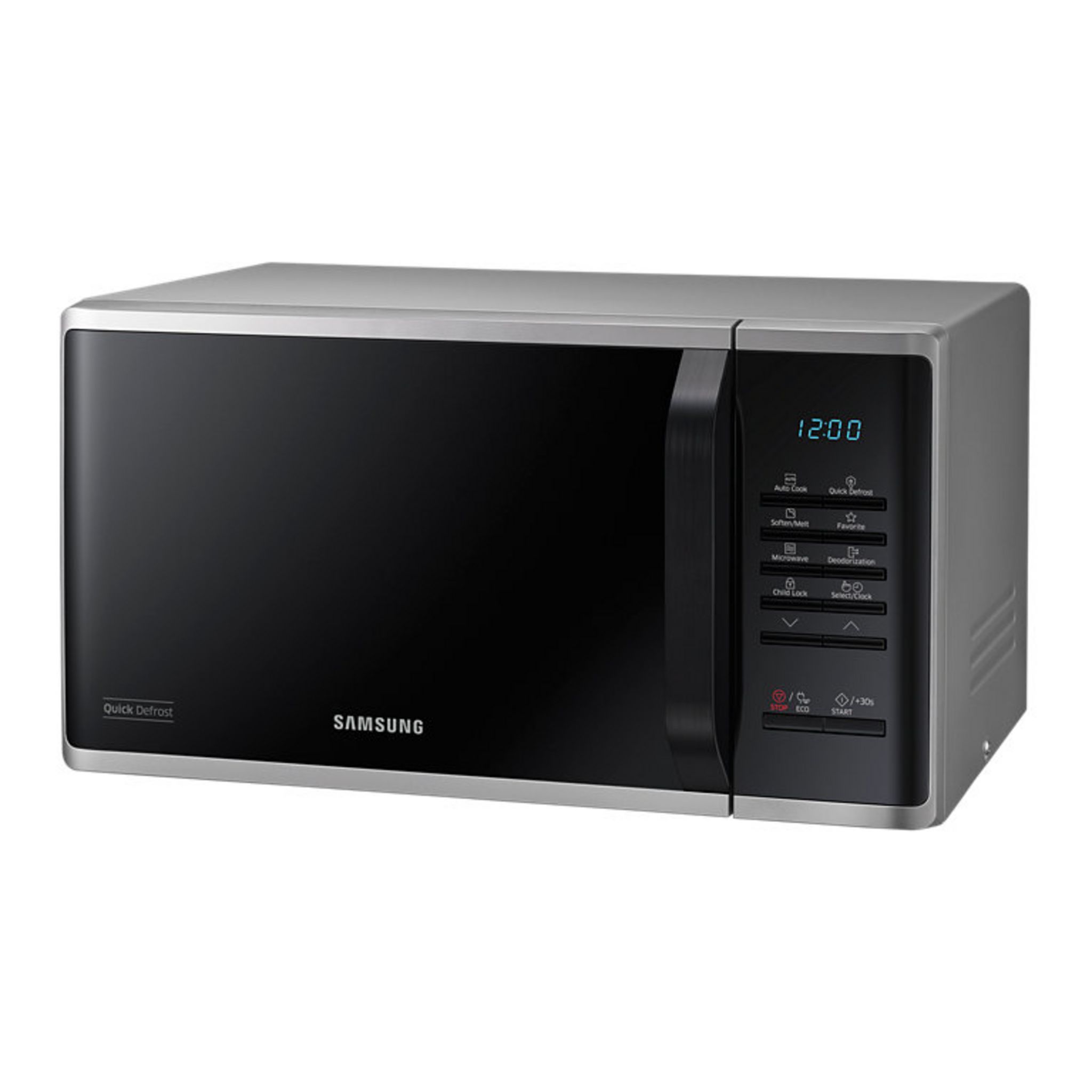 Voir la diapositive 12 : SAMSUNG Micro-ondes monofonction MS23K3513AS - 800 W - Capacité 23 L - Argent
