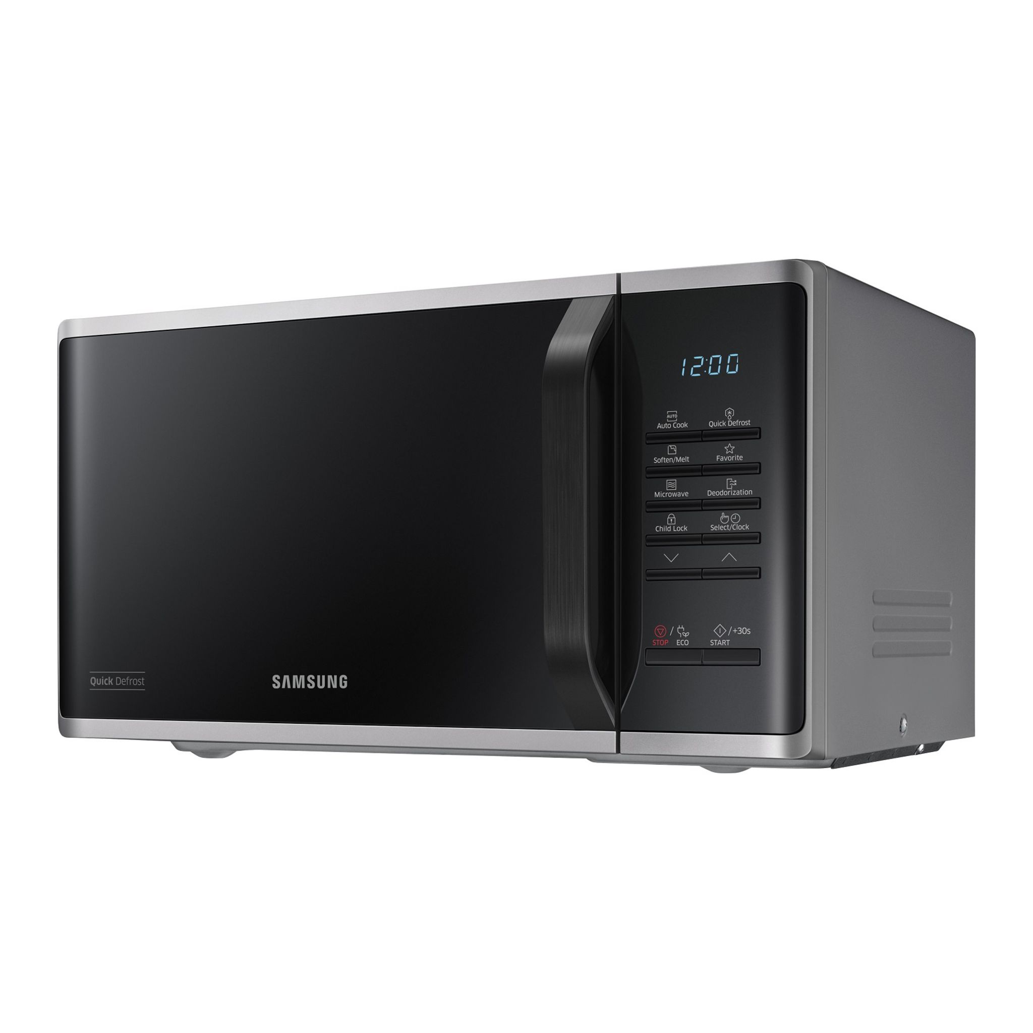 Voir la diapositive 3 : SAMSUNG Micro-ondes monofonction MS23K3513AS - 800 W - Capacité 23 L - Argent