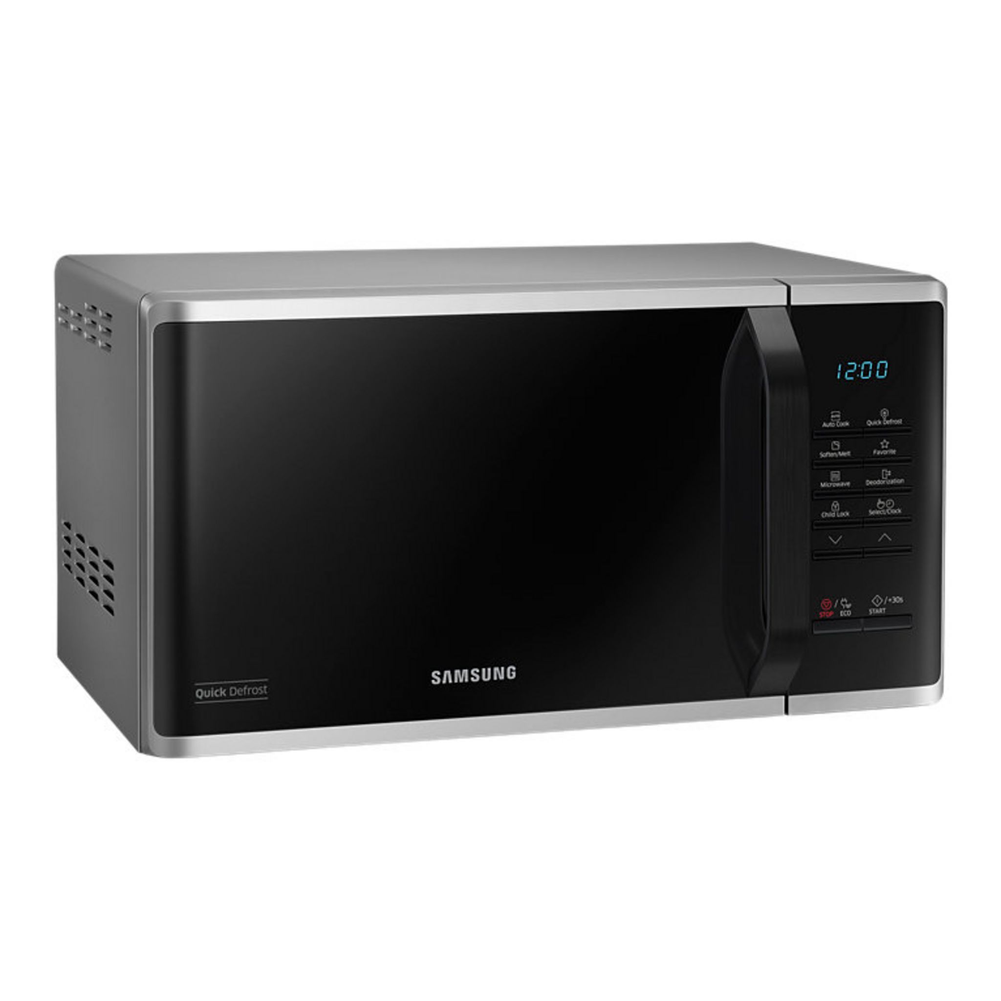 Voir la diapositive 5 : SAMSUNG Micro-ondes monofonction MS23K3513AS - 800 W - Capacité 23 L - Argent