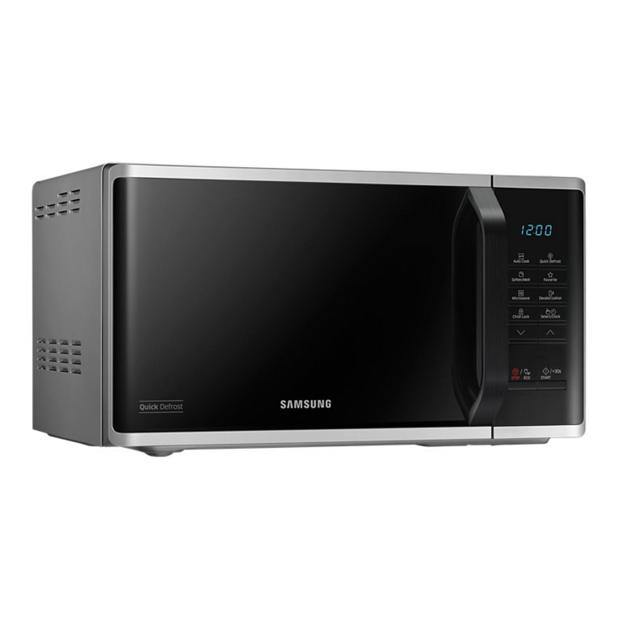 Voir la diapositive 7 : SAMSUNG Micro-ondes monofonction MS23K3513AS - 800 W - Capacité 23 L - Argent