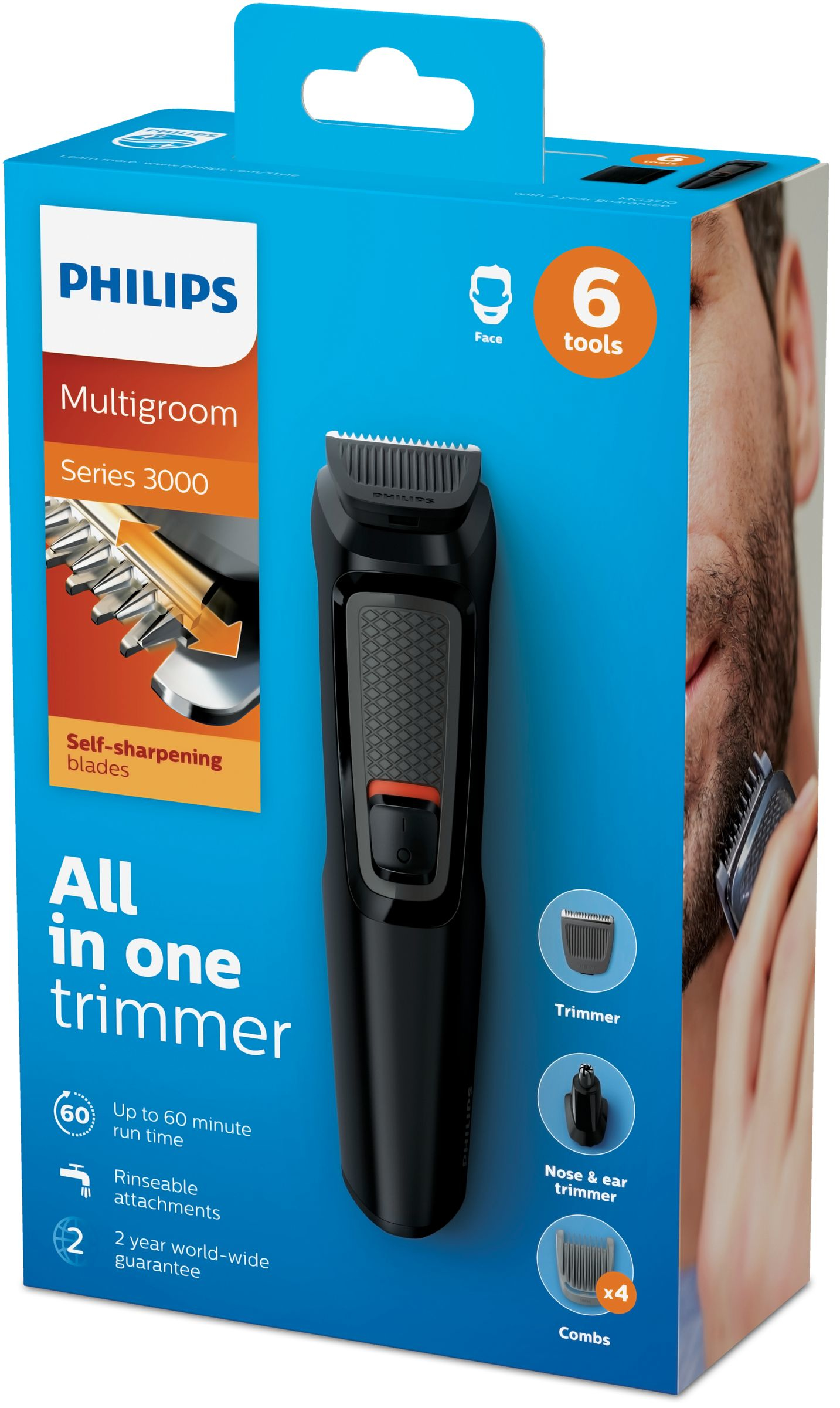 Voir la diapositive 11 : PHILIPS Tondeuse multifonction MG3710/15, Noir