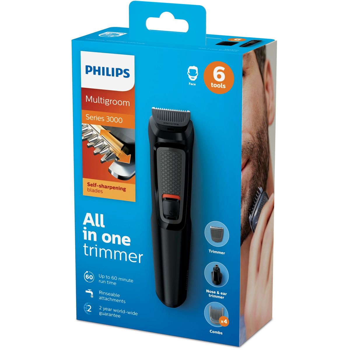 PHILIPS Tondeuse multifonction MG3710/15, Noir