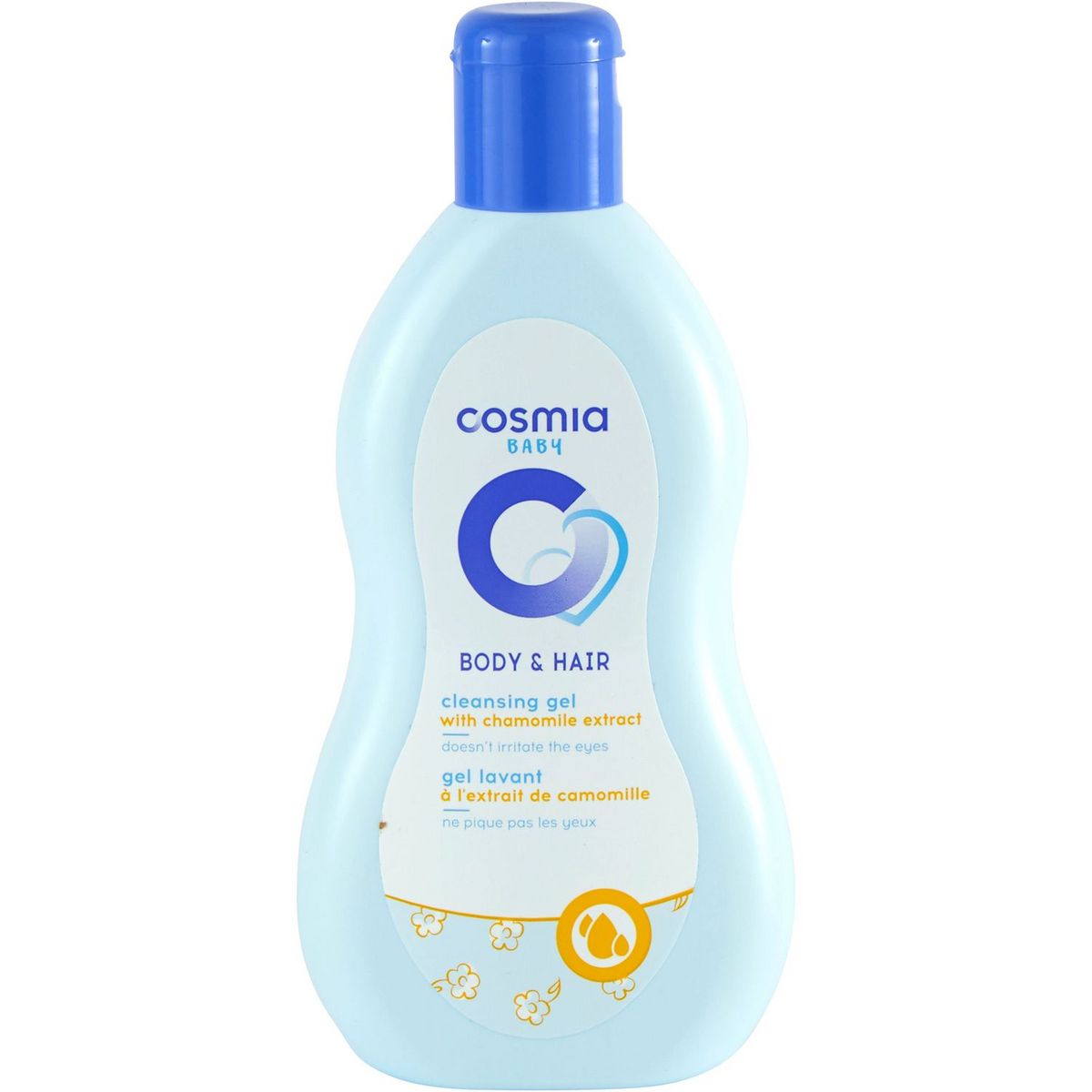 COSMIA BABY Gel lavant corps et cheveux à l'extrait de camomille 250ml