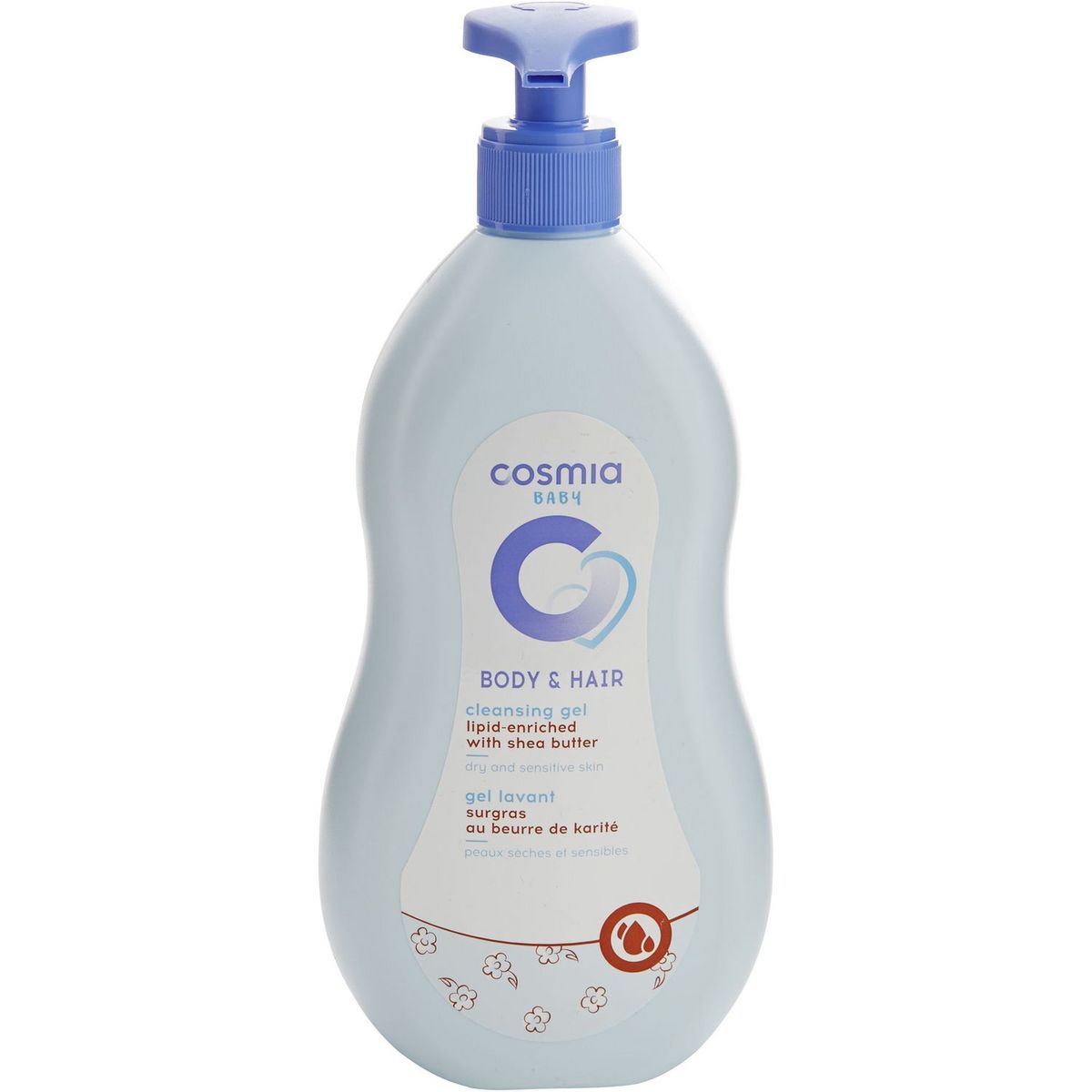 COSMIA BABY Gel lavant corps et cheveux surgras au beurre de karité 750ml