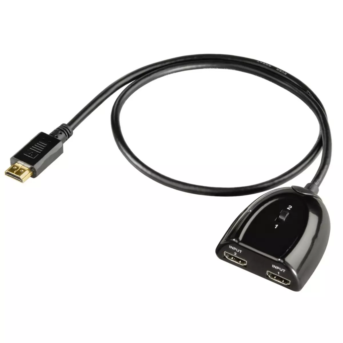 QILIVE Câble HDMI High Speed Ethernet - Mâle/2 femelles - 0.15 mètre - Gold