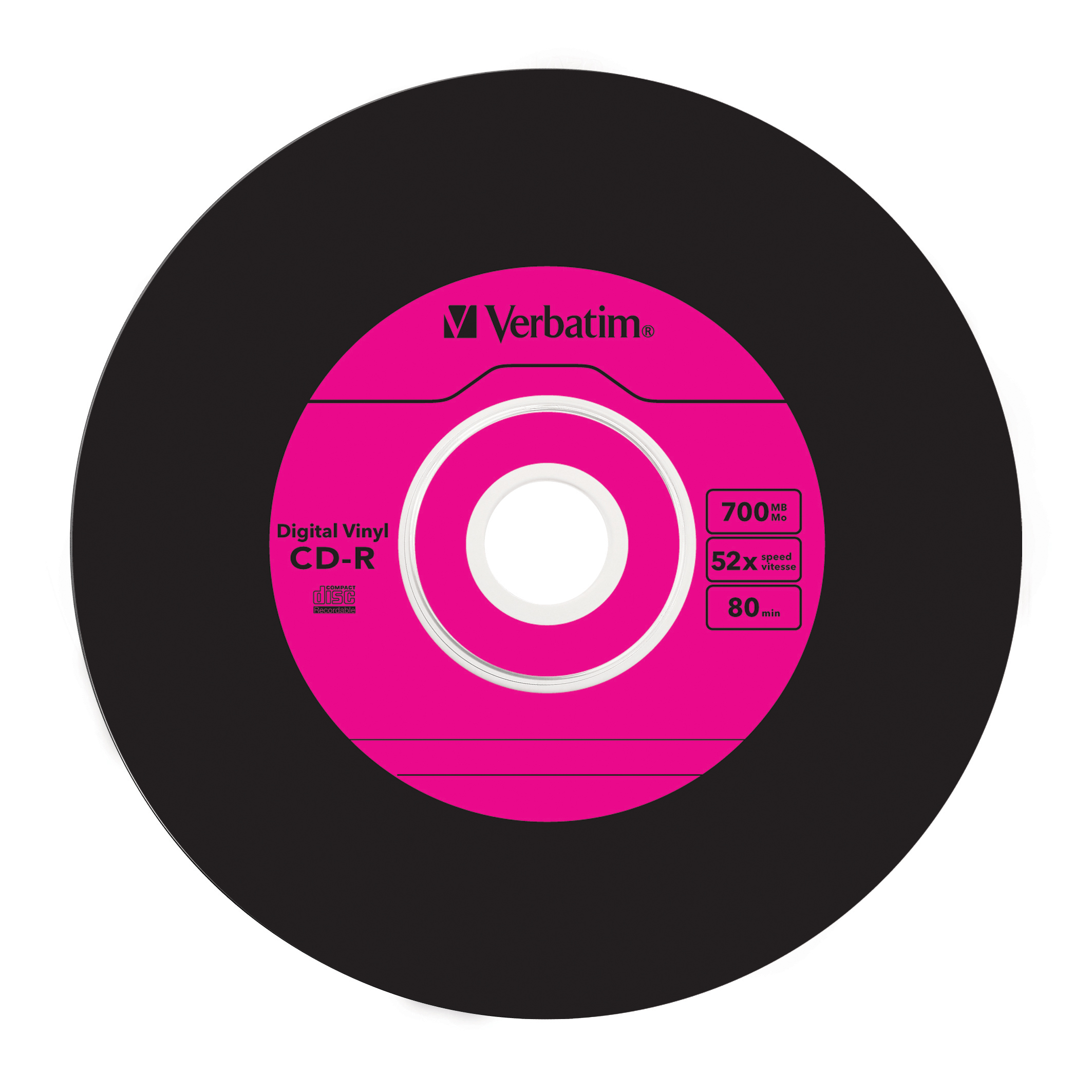 Voir la diapositive 2 : VERBATIM Pack de 10 CD-R Data Vinyl 700 Mo - Boîtier slim