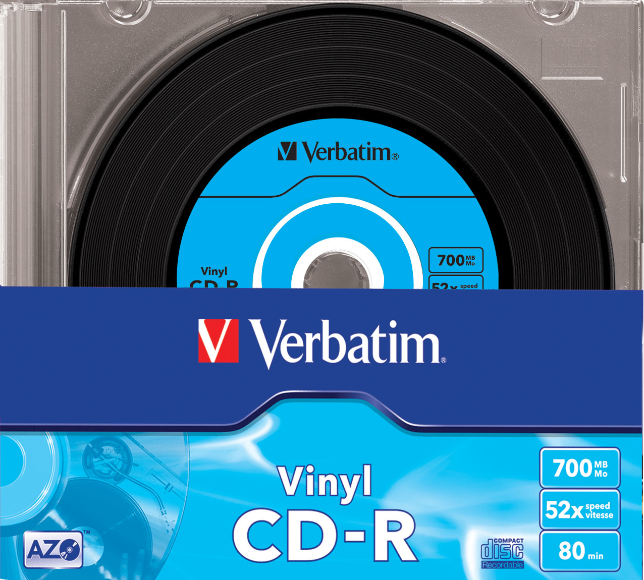 Voir la diapositive 3 : VERBATIM Pack de 10 CD-R Data Vinyl 700 Mo - Boîtier slim