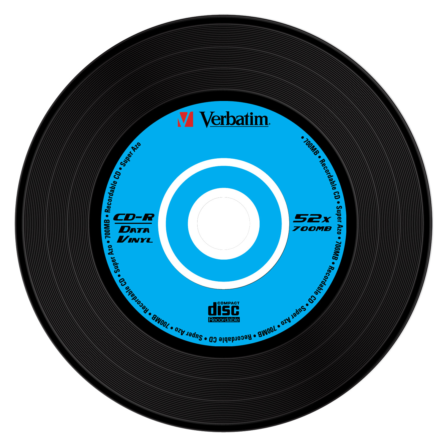 Voir la diapositive 4 : VERBATIM Pack de 10 CD-R Data Vinyl 700 Mo - Boîtier slim