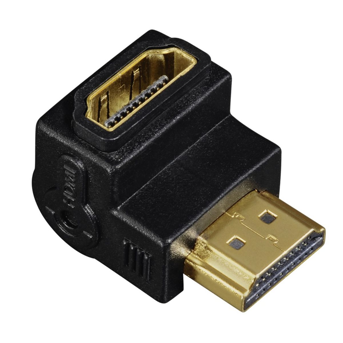 QILIVE Adaptateur HDMI High Speed Ethernet - Mâle/femelle - Gold - Embout coudé