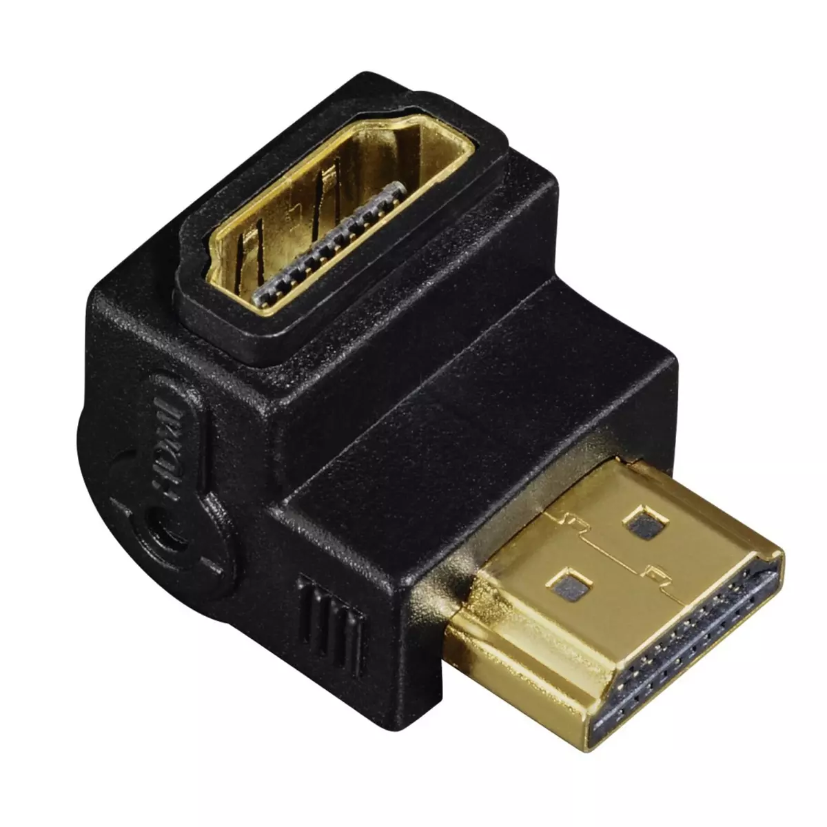 QILIVE Adaptateur HDMI High Speed Ethernet - Mâle/femelle - Gold - Embout coudé