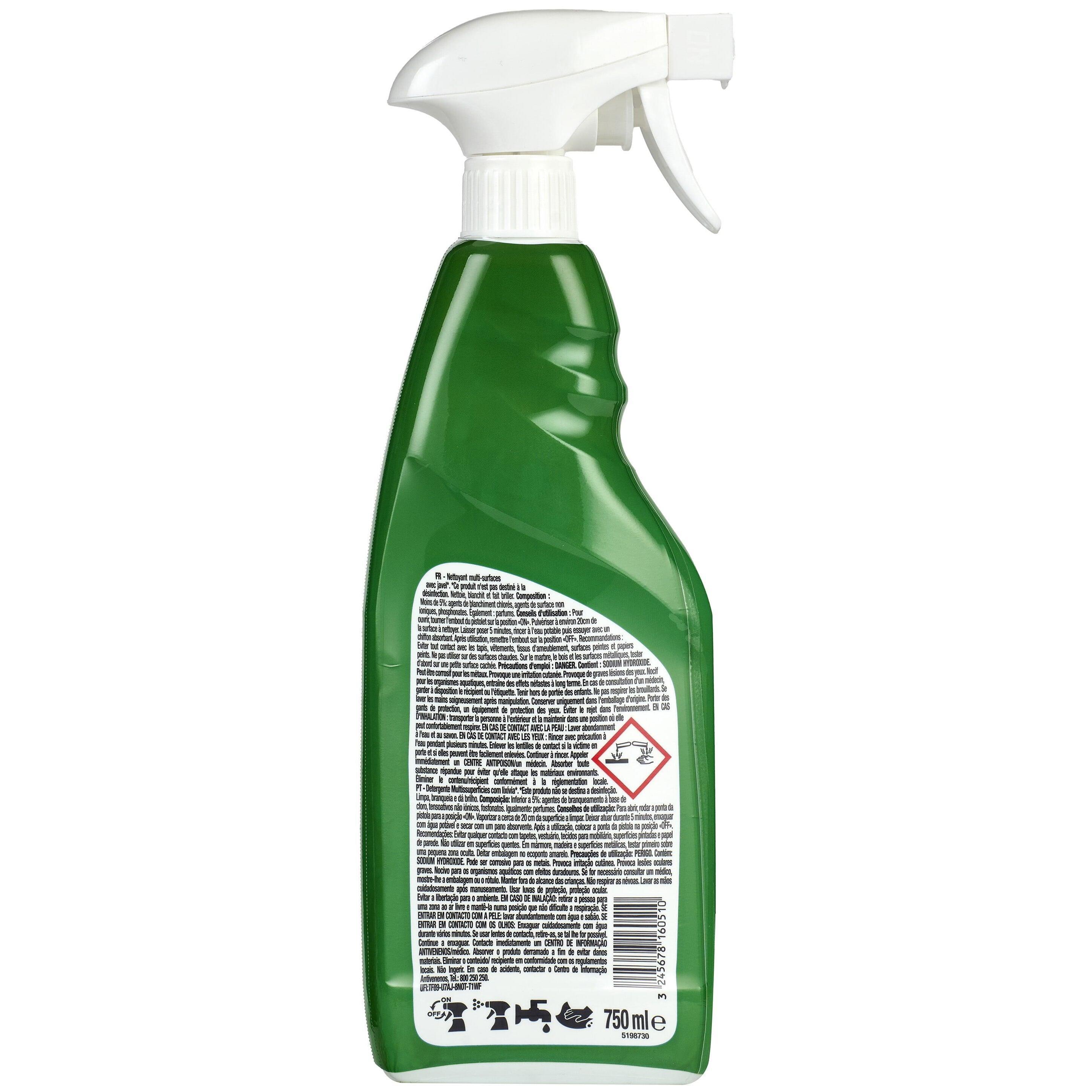 Voir la diapositive 2 : AUCHAN Spray multi-surfaces avec javel 750ml