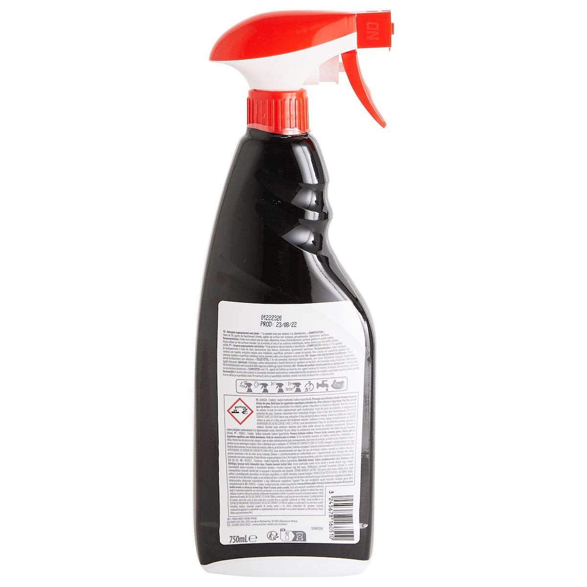 AUCHAN Spray multi-surfaces avec javel 750ml