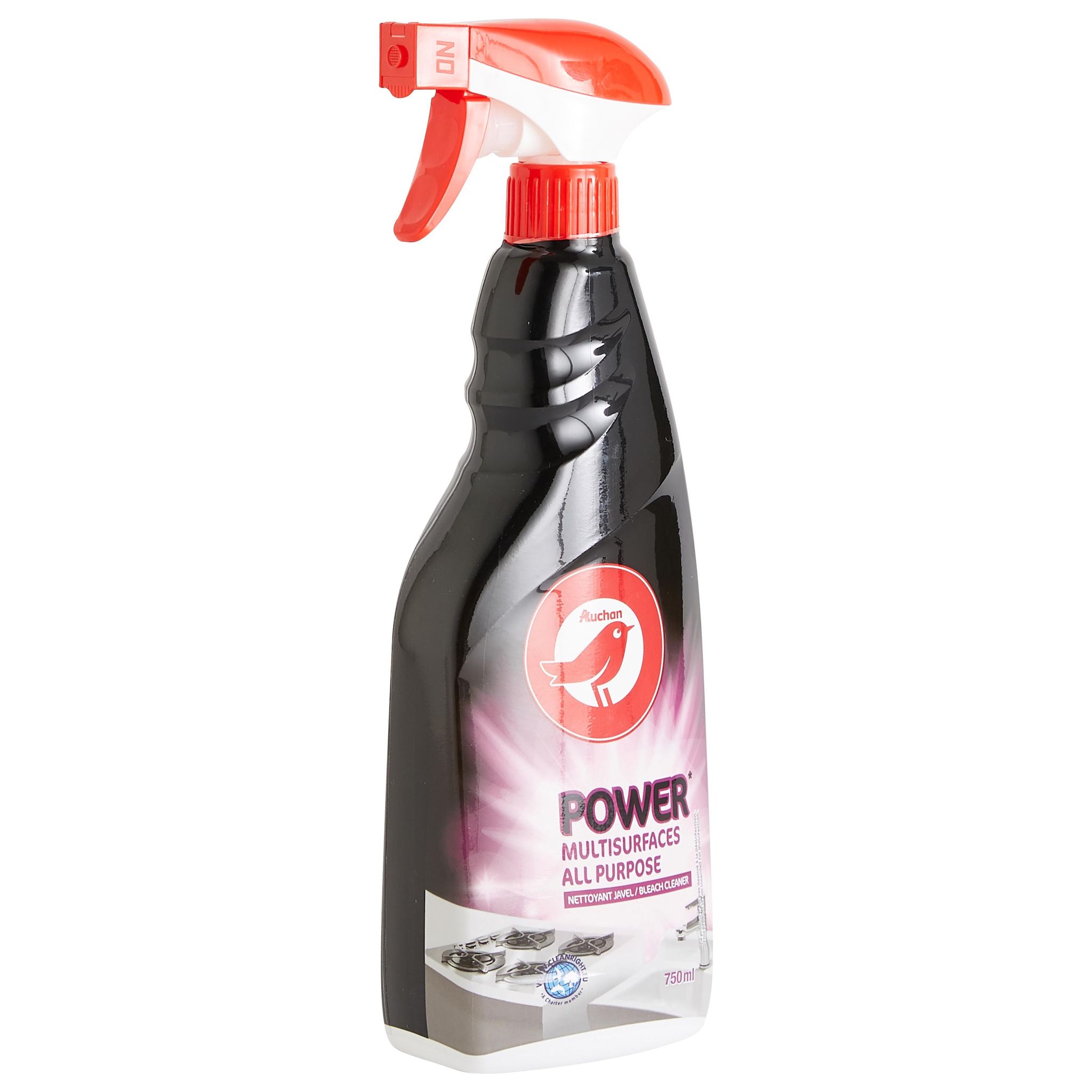 Voir la diapositive 3 : AUCHAN Spray multi-surfaces avec javel 750ml
