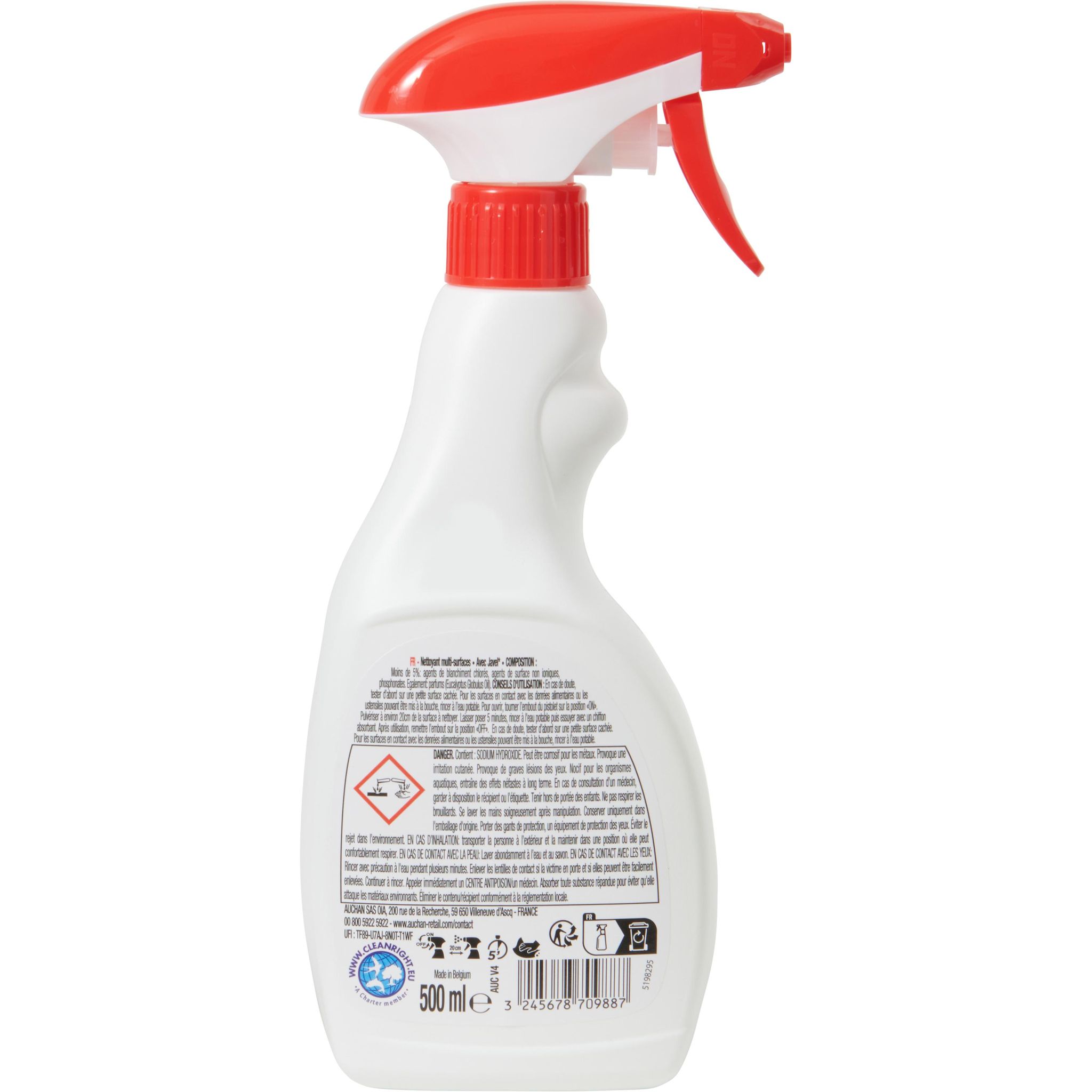 Voir la diapositive 2 : POUCE Spray multi-surfaces avec javel 500ml