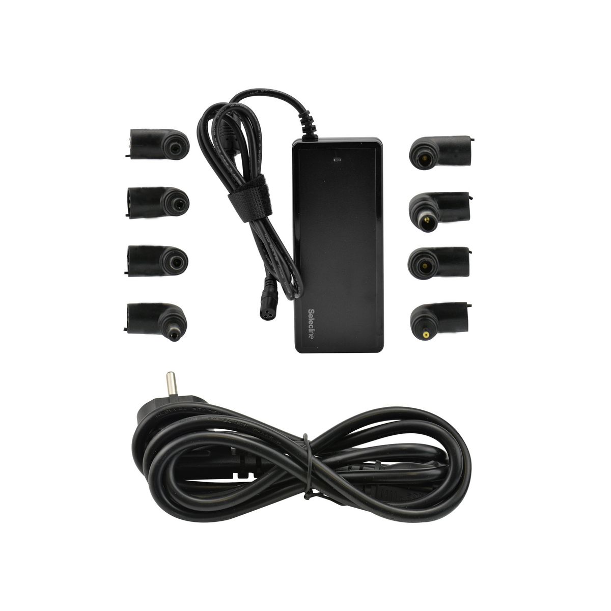 SELECLINE Chargeur PC - Universel - 90 W - 8 Embouts - Noir