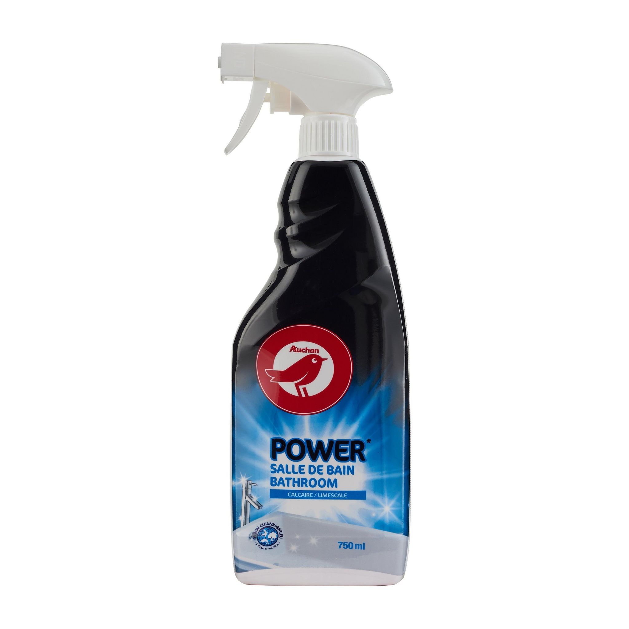 Voir la diapositive 2 : AUCHAN Power Spray anti-calcaire salle de bains 750ml
