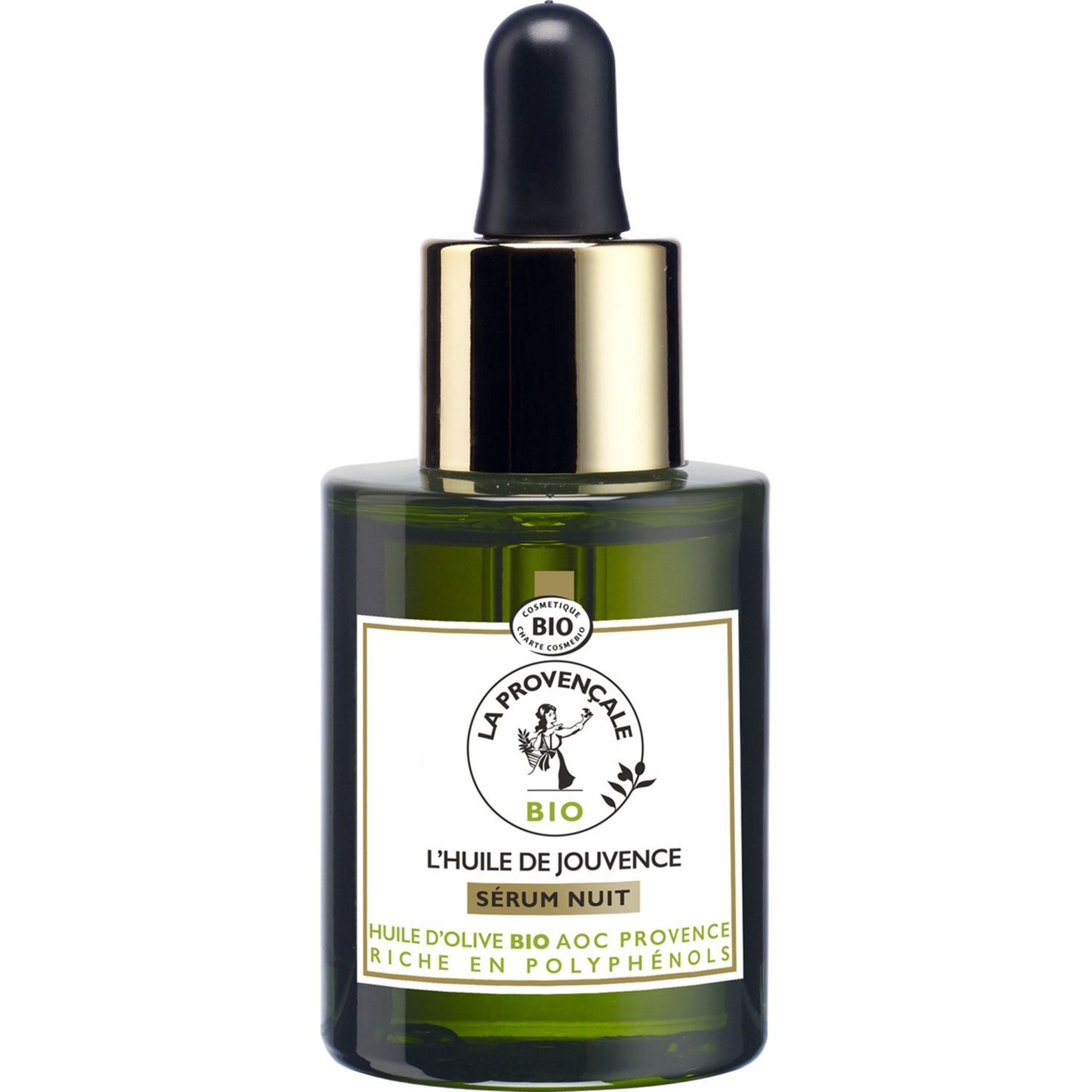 Voir la diapositive 2 : LA PROVENÇALE BIO Huile de jouvence soin nuit à huile d'olive bio 30ml
