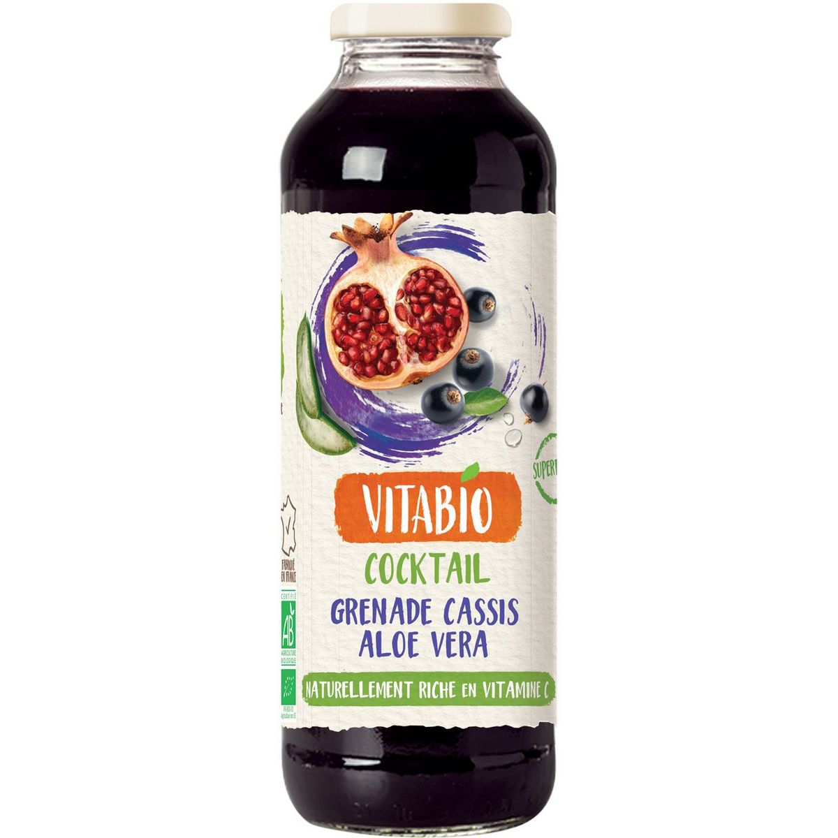 VITABIO Cocktail superfruits grenade cassis aloe vera bio 50cl