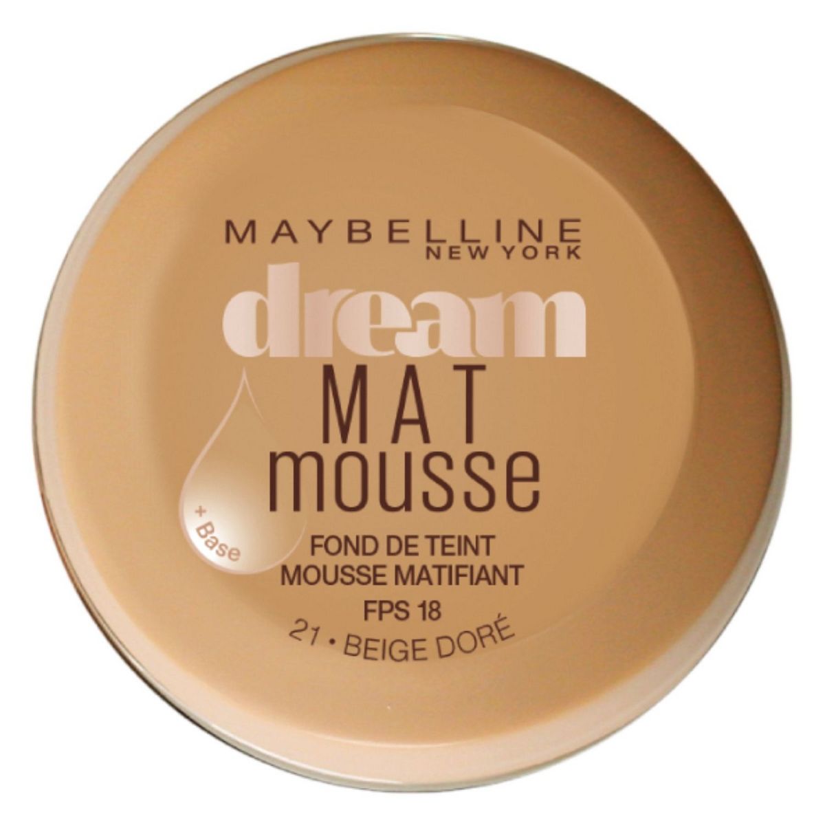 GEMEY MAYBELLINE Dream Mat Mousse Fond de teint mousse matifiant 21 beige doré 1 pièce