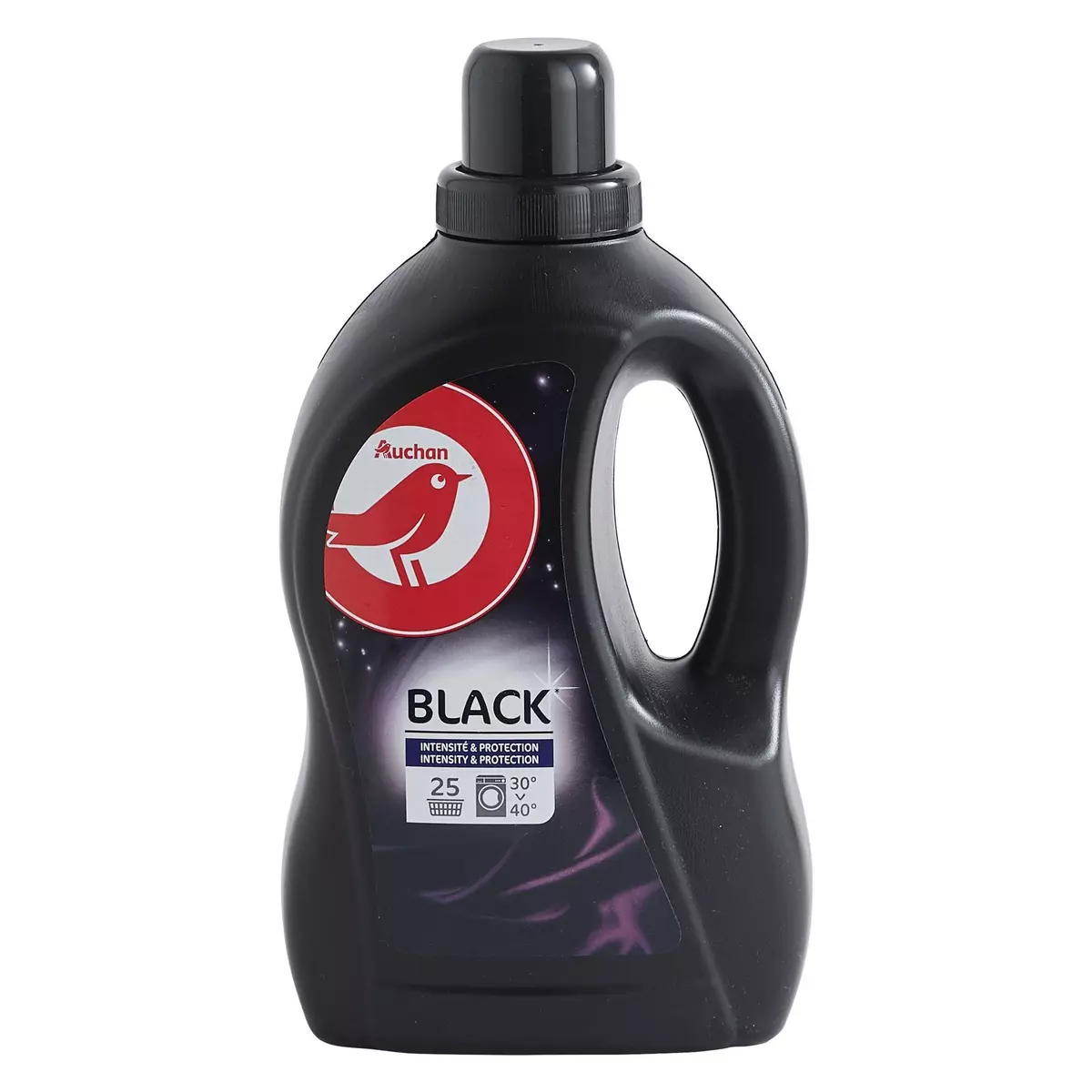 AUCHAN Lessive liquide intensité & protection linge noir 25 lavages 1,5l  pas cher 