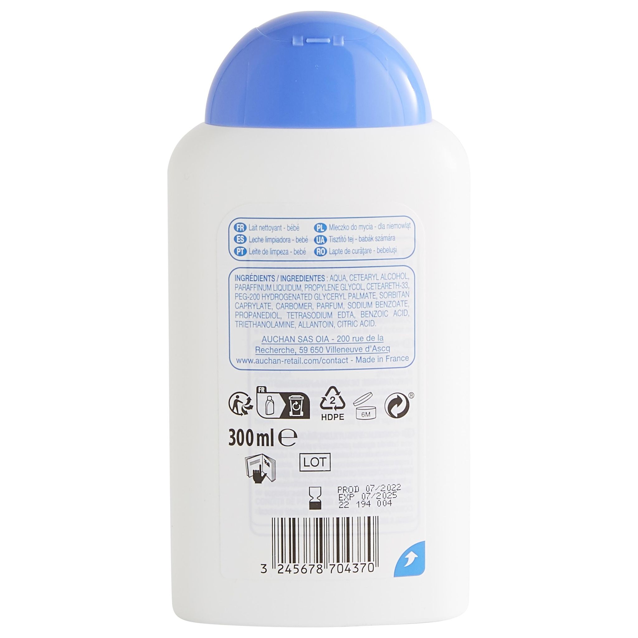 Voir la diapositive 2 : POUCE Lait nettoyant pour bébé 300ml