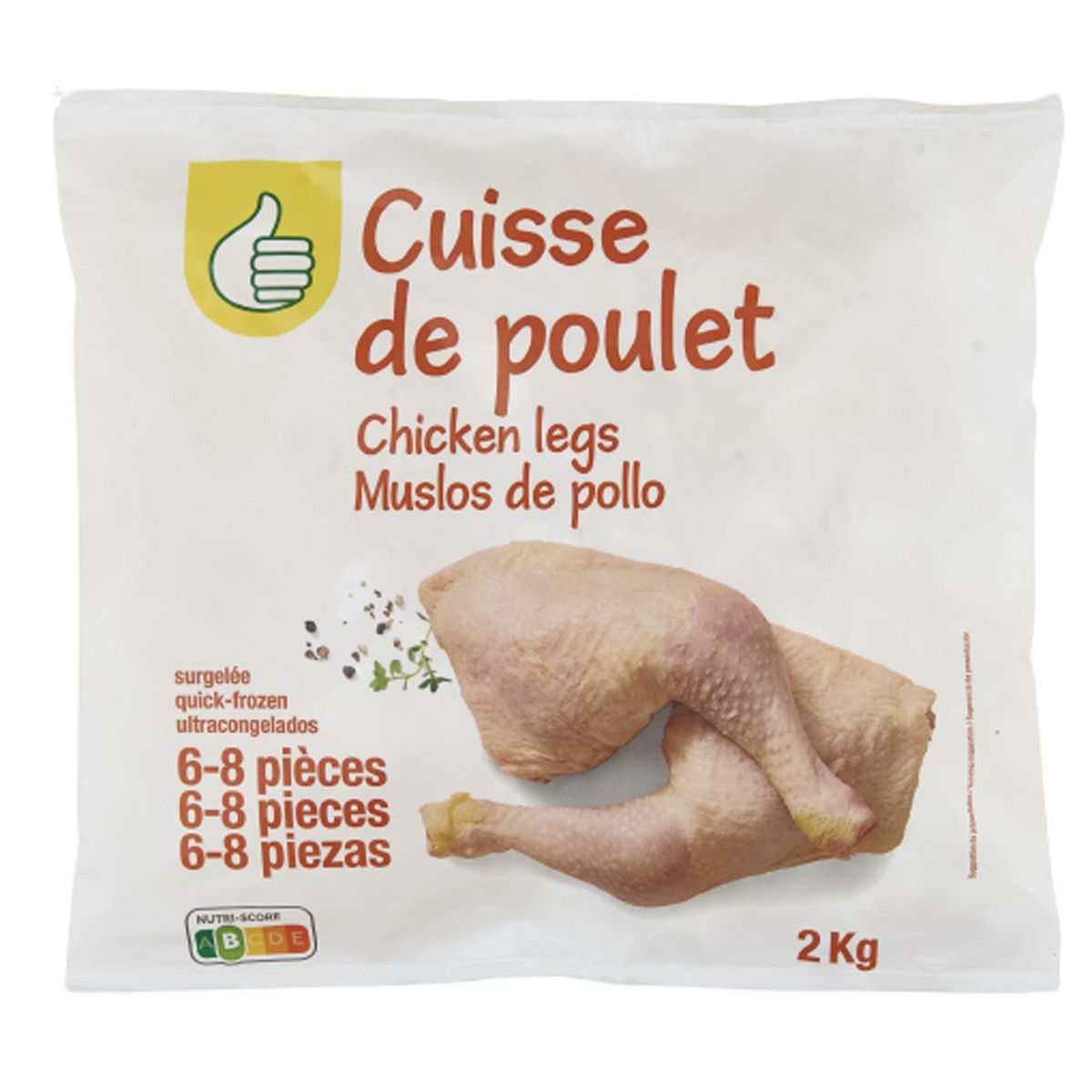 POUCE Cuisses de poulet crues 6-8 pièces 2kg