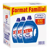 X-TRA Total 3+1 Lessive liquide fraîcheur et anti-odeurs 63 lavages 2.835l pas  cher 