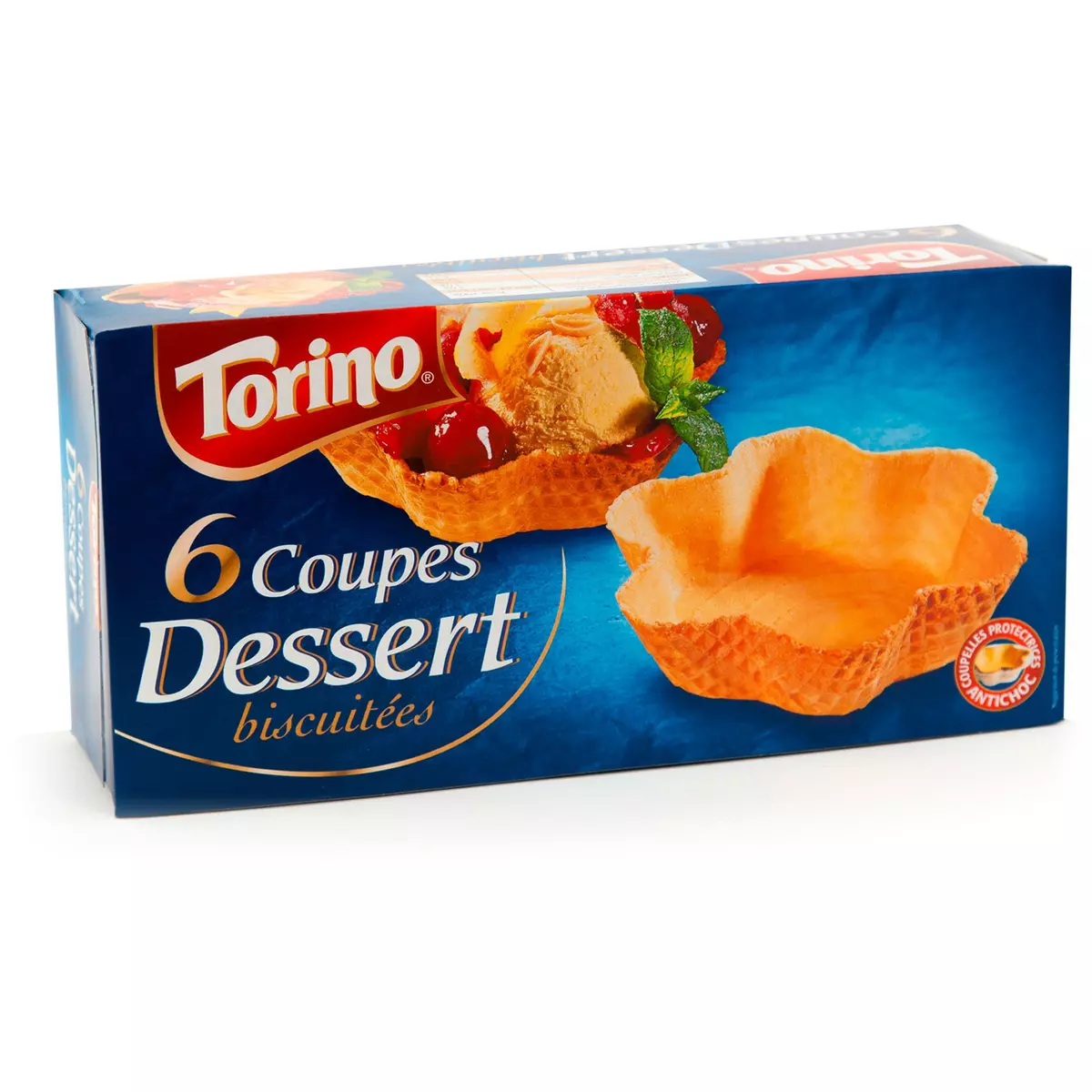 TORINO Coupe a dessert biscuitées  6 pièces  90g