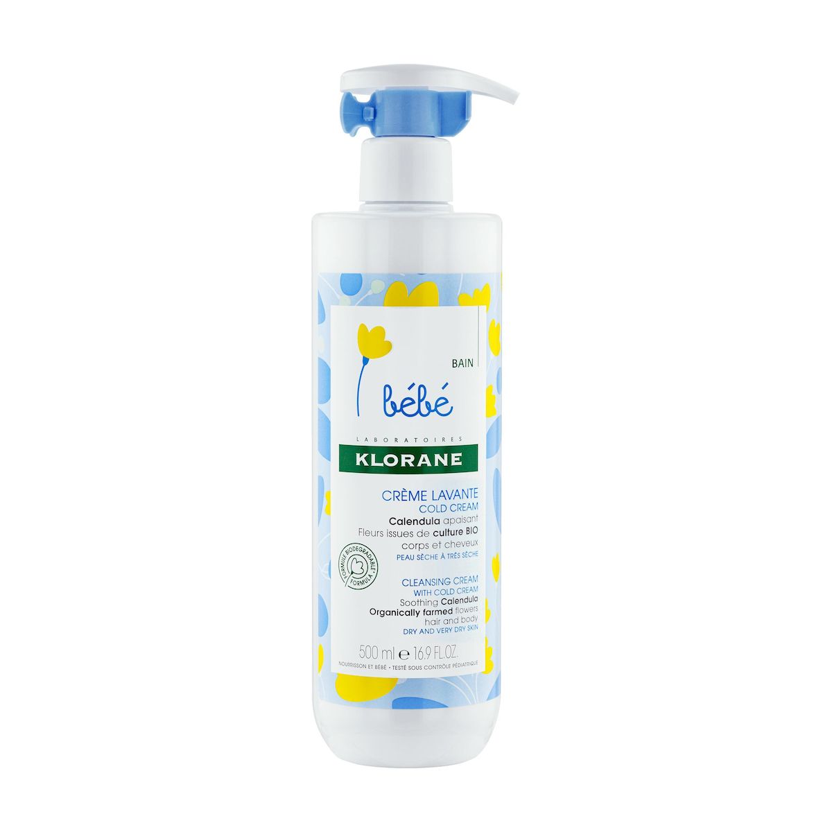 KLORANE BEBE Crème lavante cold cream 500ml