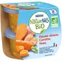 NESTLE Naturnes bio Petit pot patate douce carotte veau dès 8 mois 2x130g