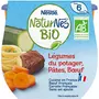 NESTLE Naturnes bol légumes du potager pâtes boeuf bio dès 6 mois 2x190g