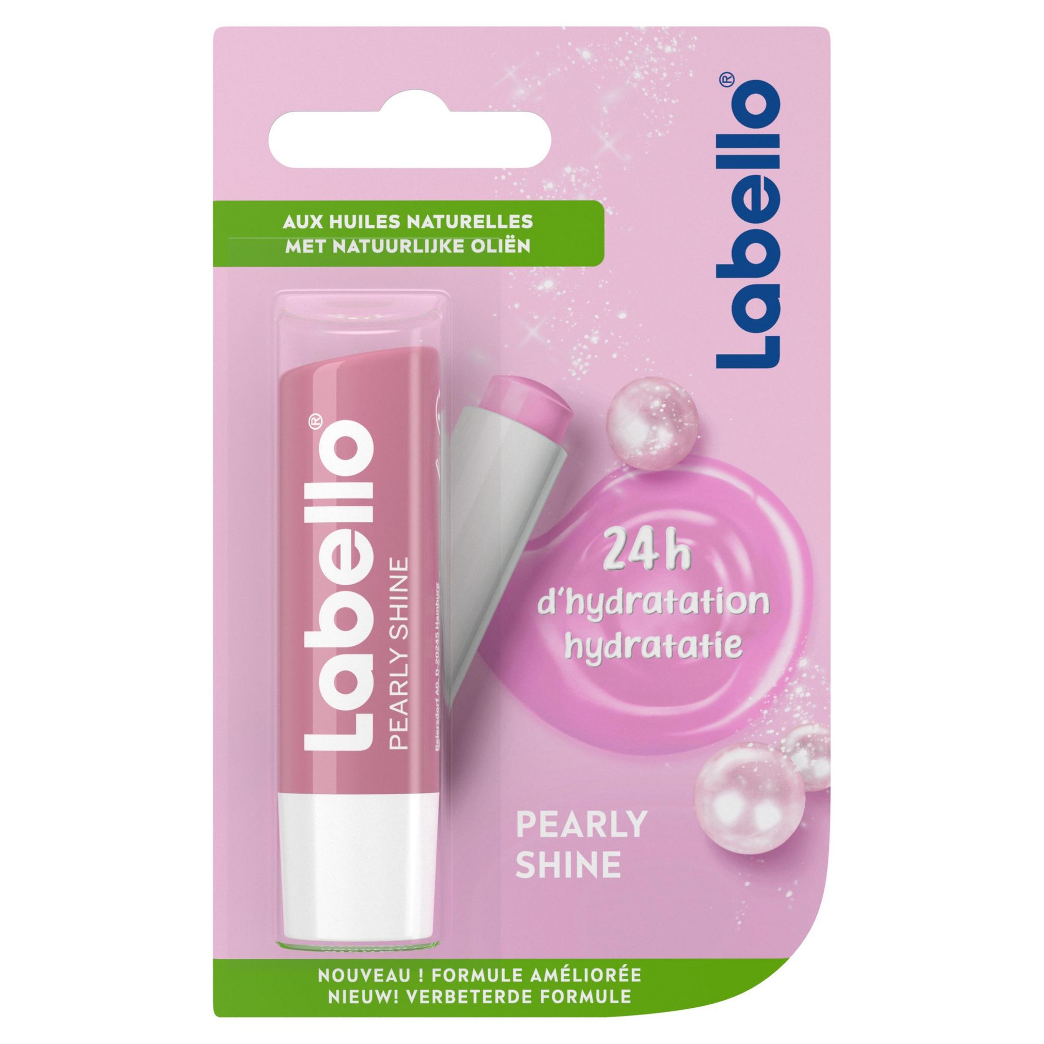 Voir la diapositive 2 : LABELLO Baume à lèvres pearly shine aux huiles naturelles 1 stick