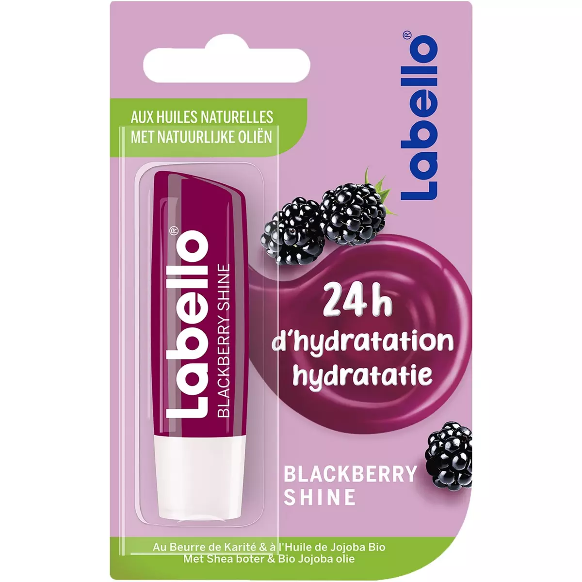 LABELLO Baume à lèvres blackberry shine aux huiles naturelles 1 stick