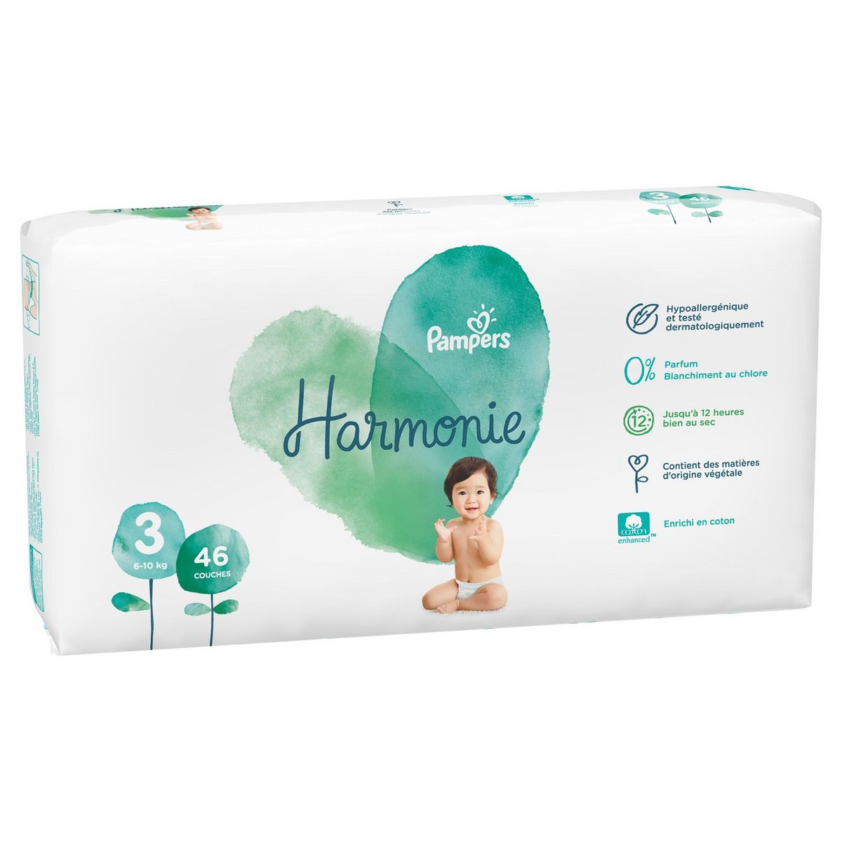 PAMPERS Harmonie couches taille 3 (6-10kg) 46 couches