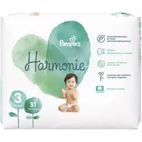 Couches Harmonie Taille 12-5kg x35 Pampers Harmonie