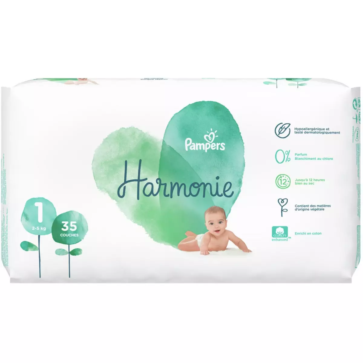 35 Couches Harmonie Taille 1 (2-5kg)