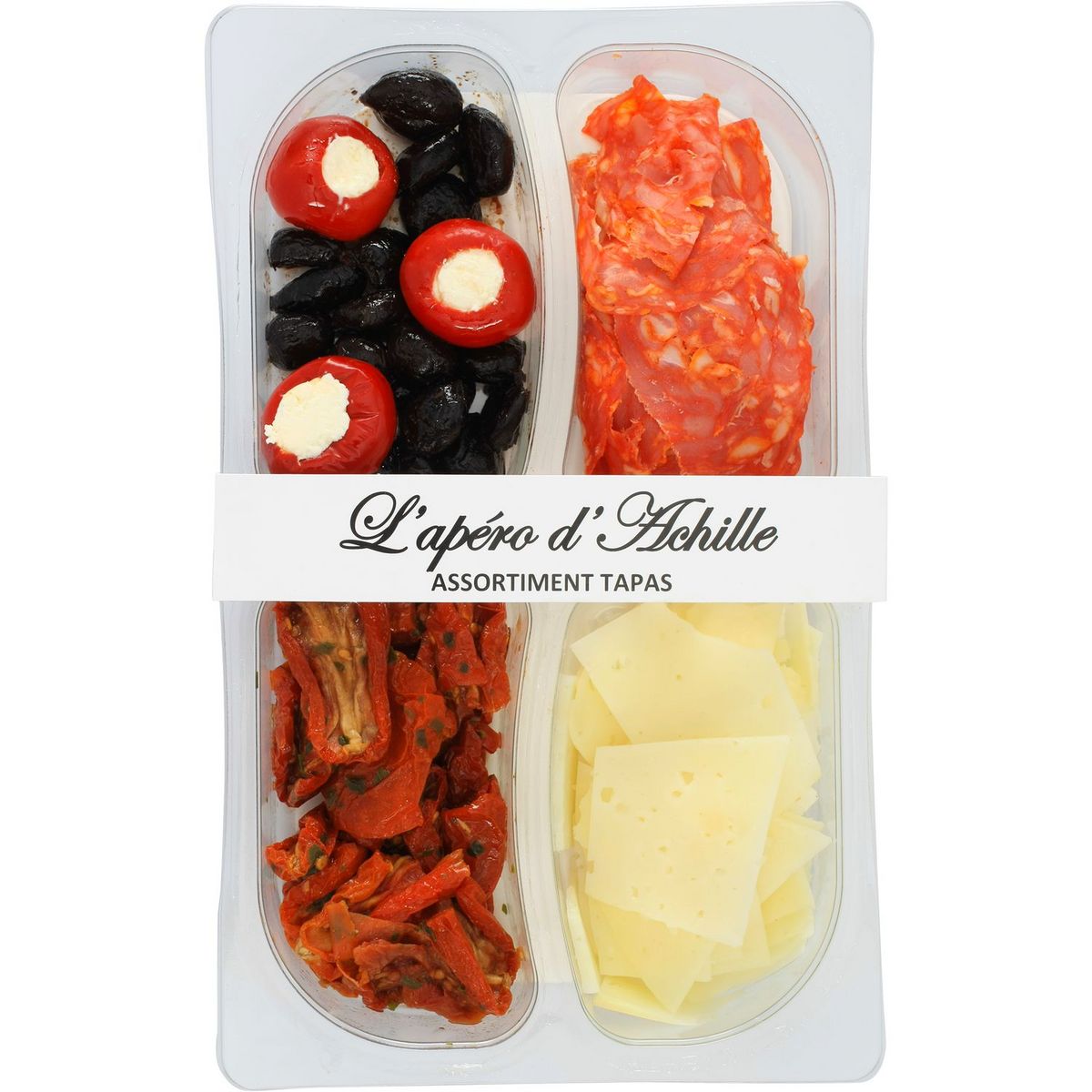 L'APERO D'ACHILLE Assortiment de tapas légumes fromage charcuterie 250g