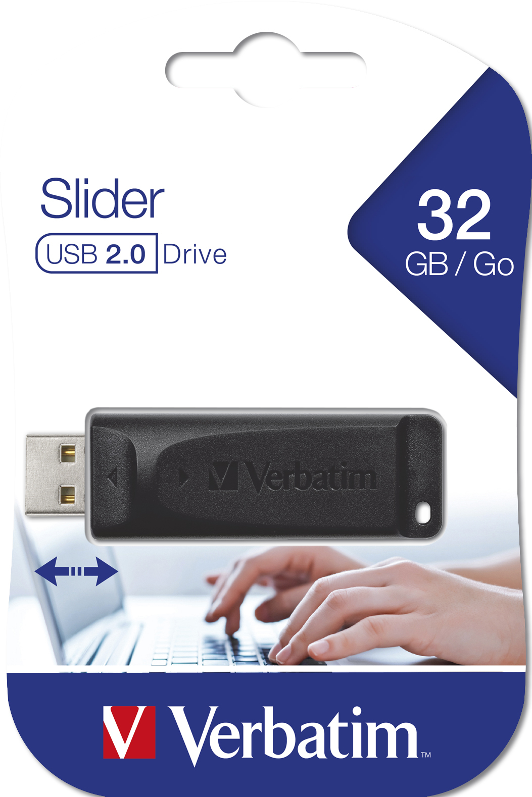 Voir la diapositive 4 : VERBATIM Clé USB Sore'n'Go Slider - USB 2.0 - 32 Go