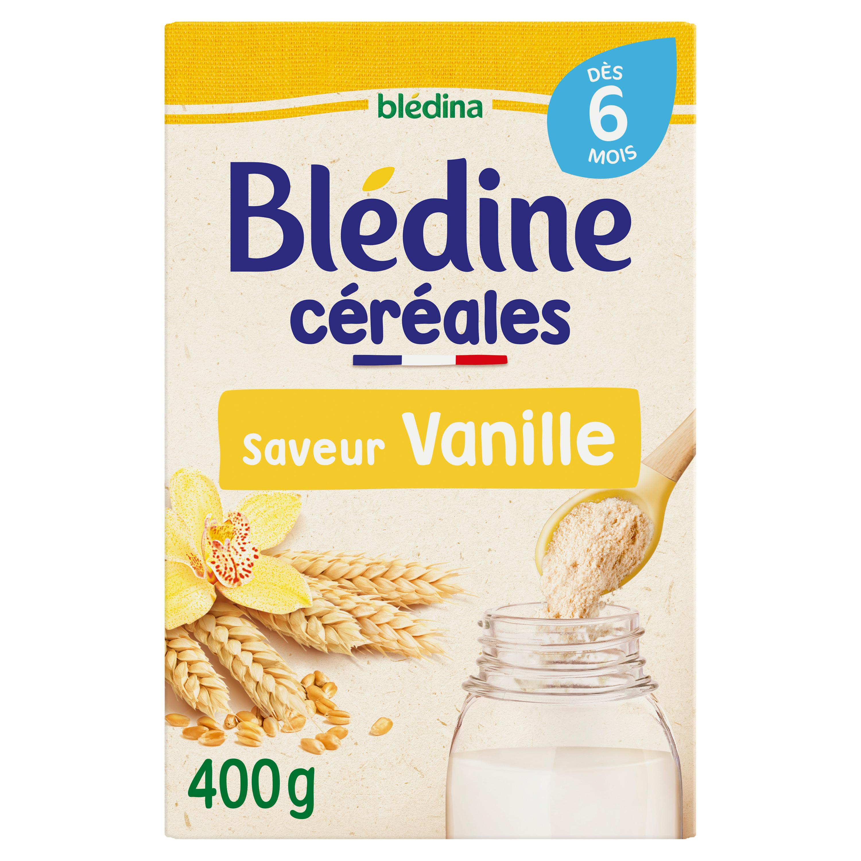 Voir la diapositive 2 : BLEDINA Blédine Céréales en poudre blé et vanille dès 6 mois 400g