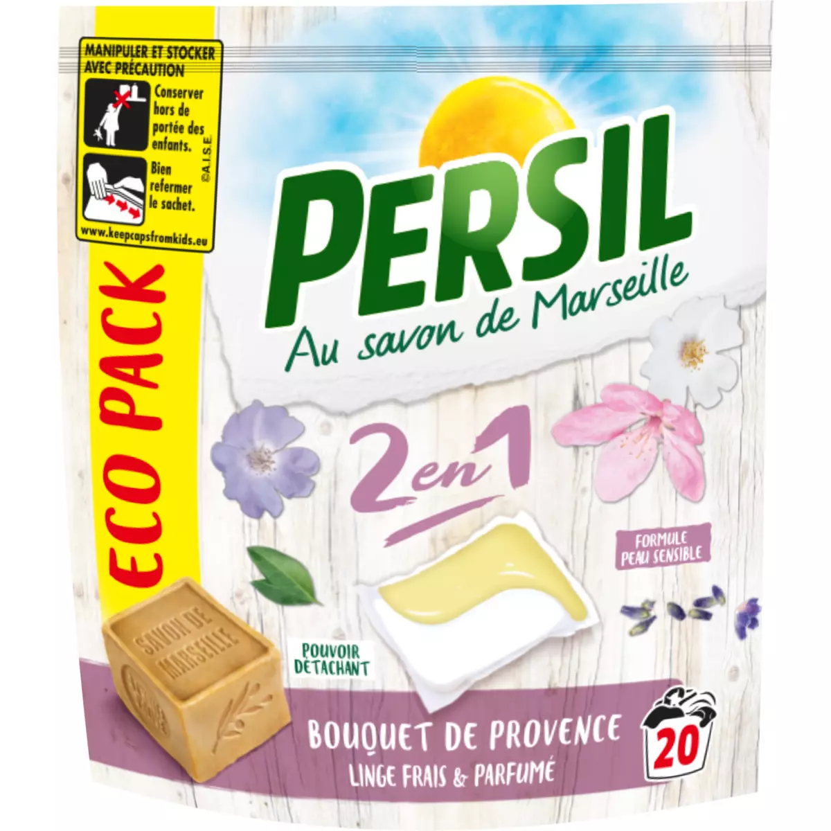 PERSIL Lessive capsules bouquet de Provence 20 capsules