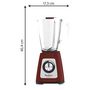 Voir la diapositive 6 : MOULINEX Blender Blendforce bol en verre LM430510 - Rouge