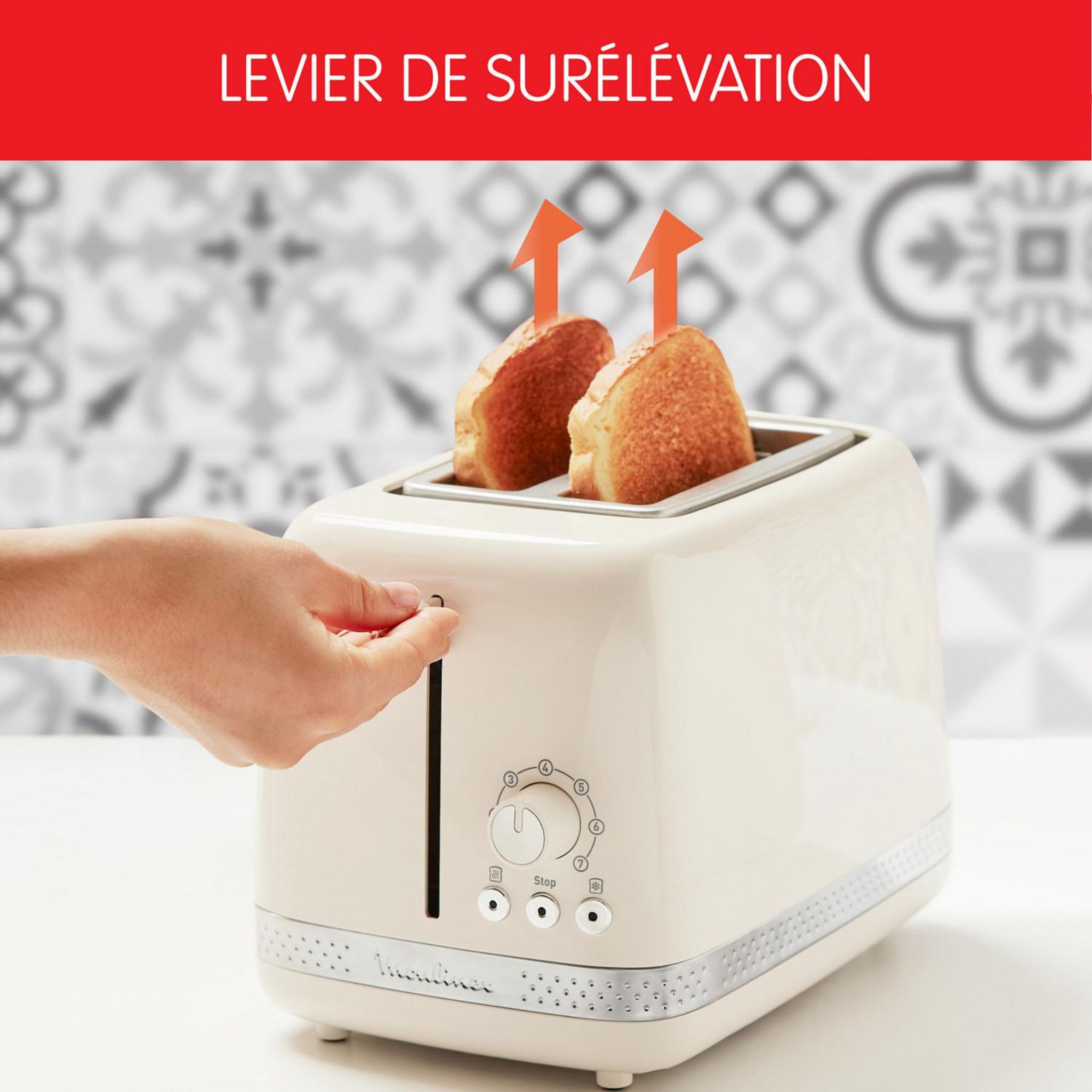 Voir la diapositive 6 : MOULINEX Grille-pain Soleil LT300A10, Ivoire