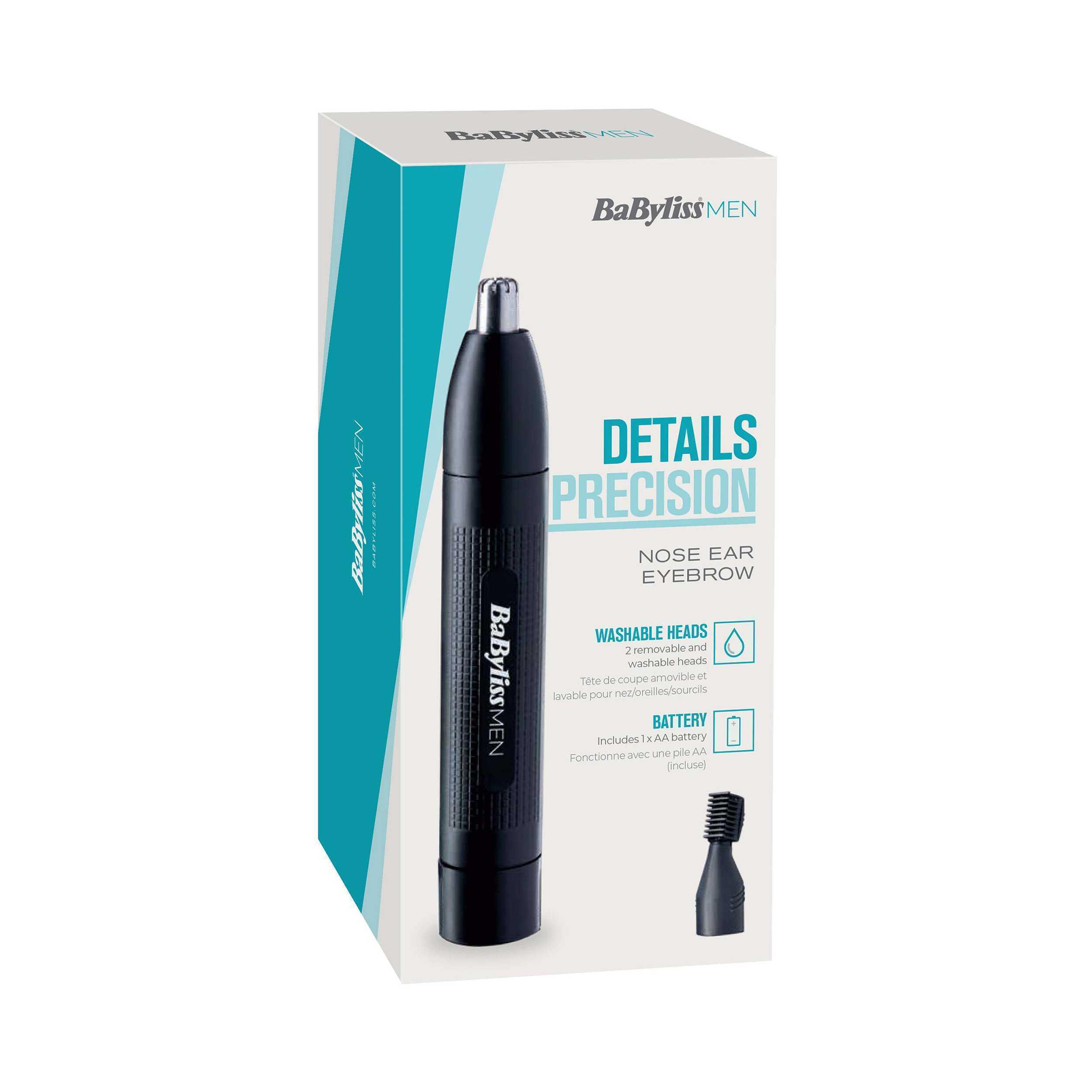 Voir la diapositive 3 : BABYLISS Tondeuse Nez, Oreilles et Sourcils E652E