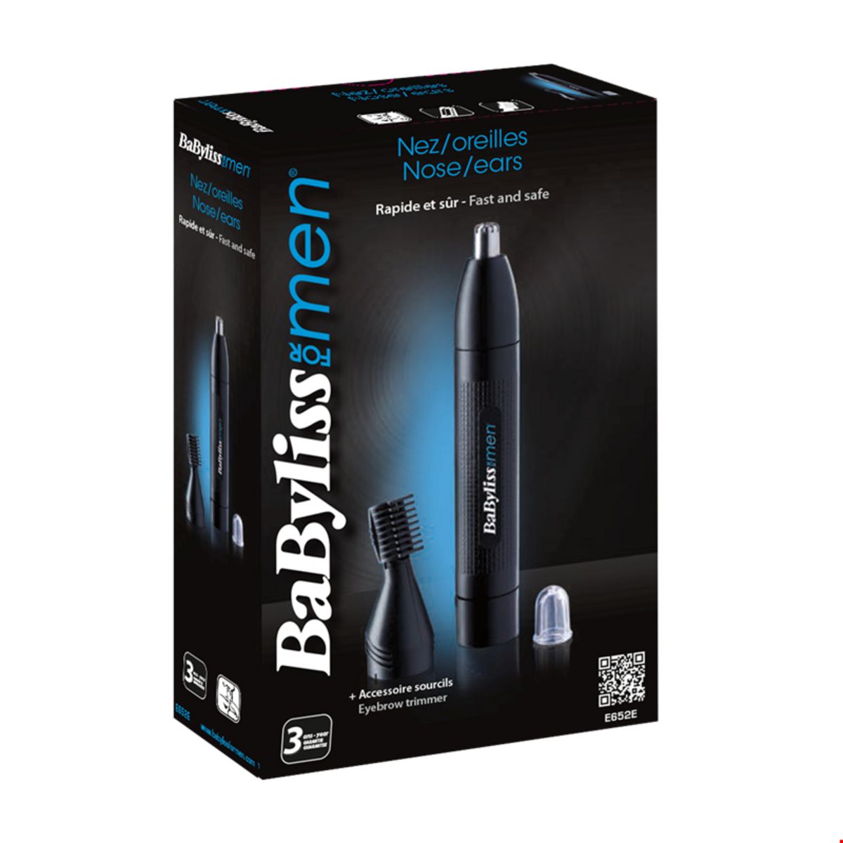 BABYLISS Tondeuse Nez, Oreilles et Sourcils E652E