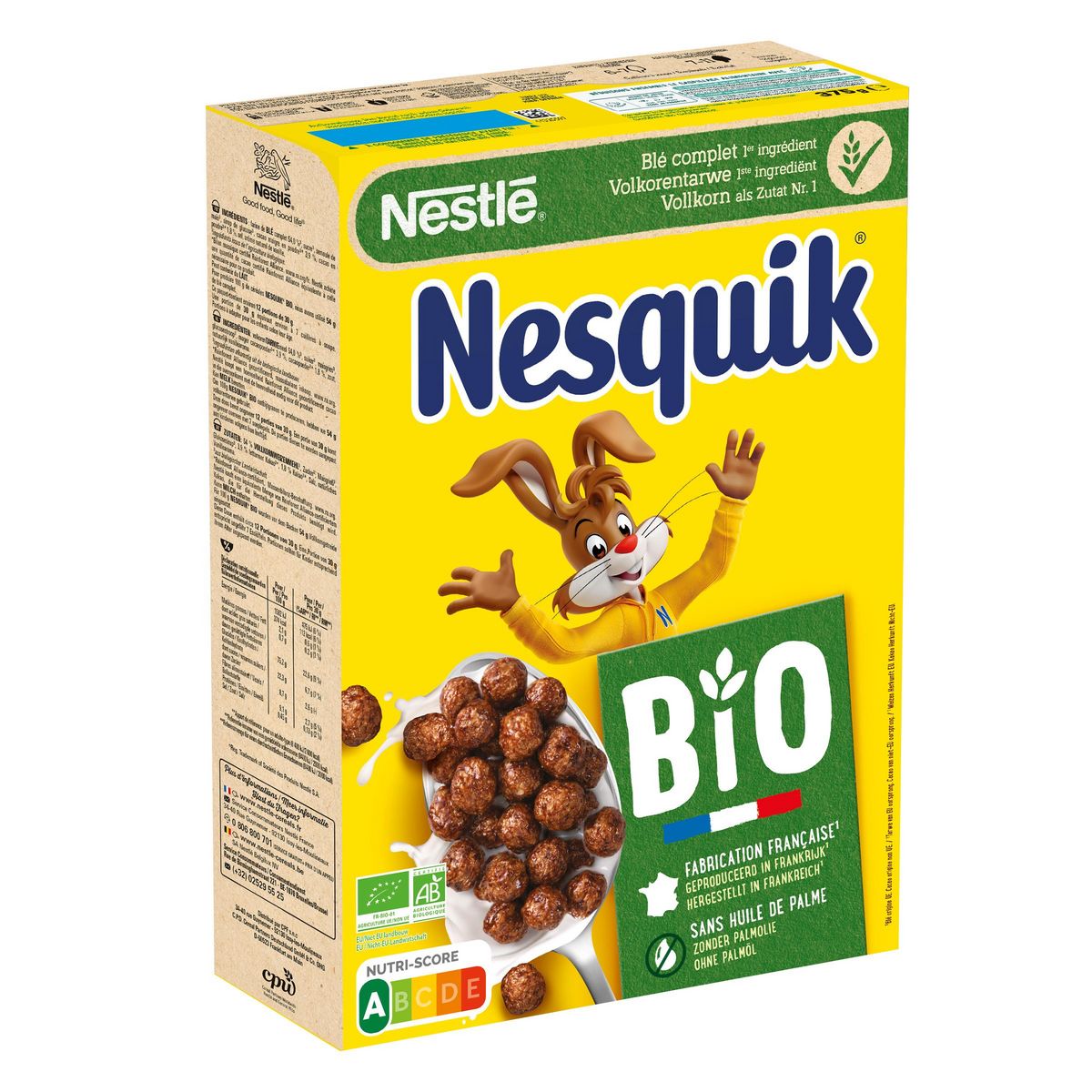 NESQUIK Céréales bio au chocolat 375g