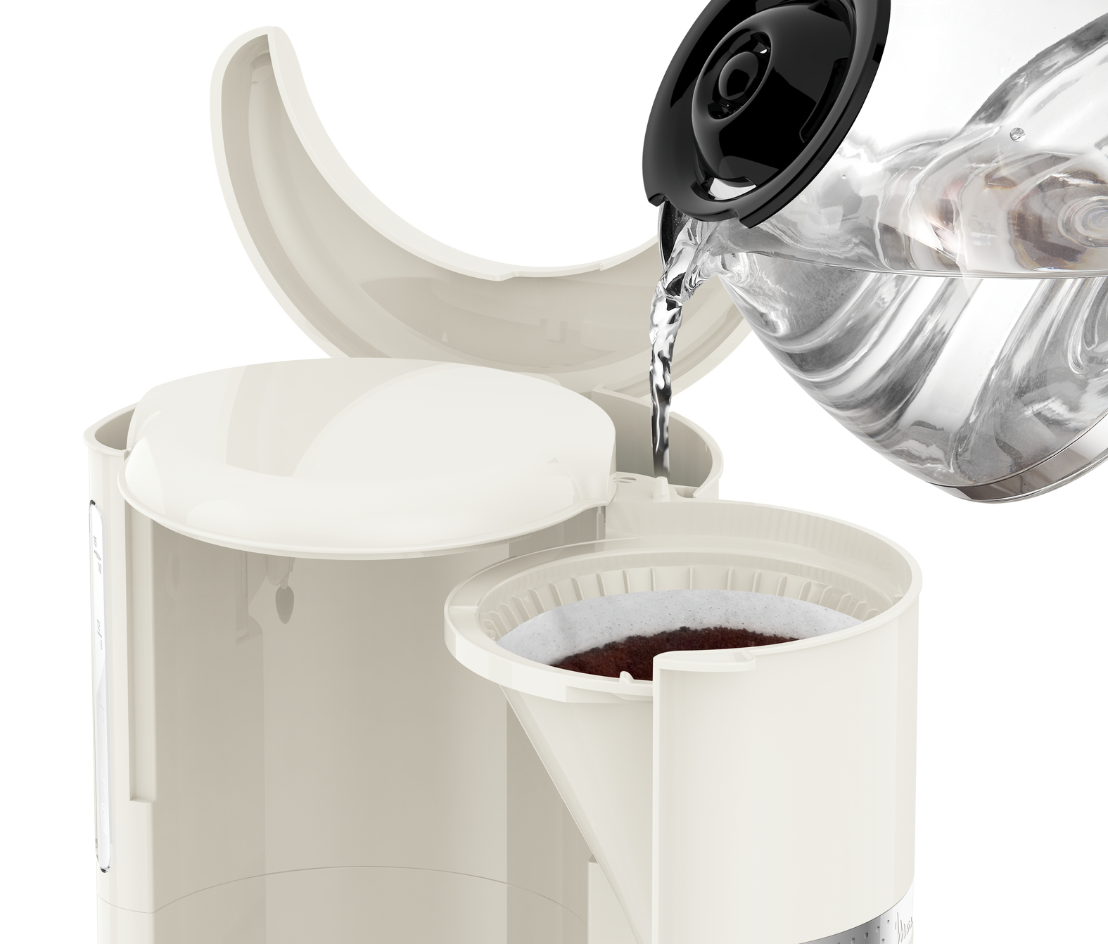 Voir la diapositive 3 : MOULINEX Cafetière à filtre FG381A10 - Ivoire