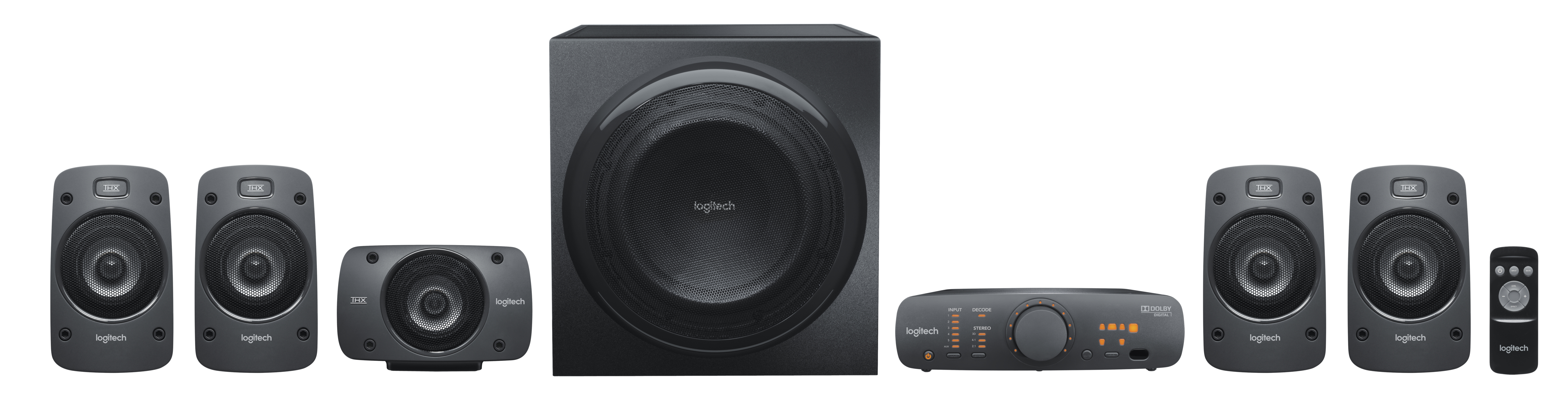 Voir la diapositive 4 : LOGITECH Enceinte Z906SURROUND avec fil Noir
