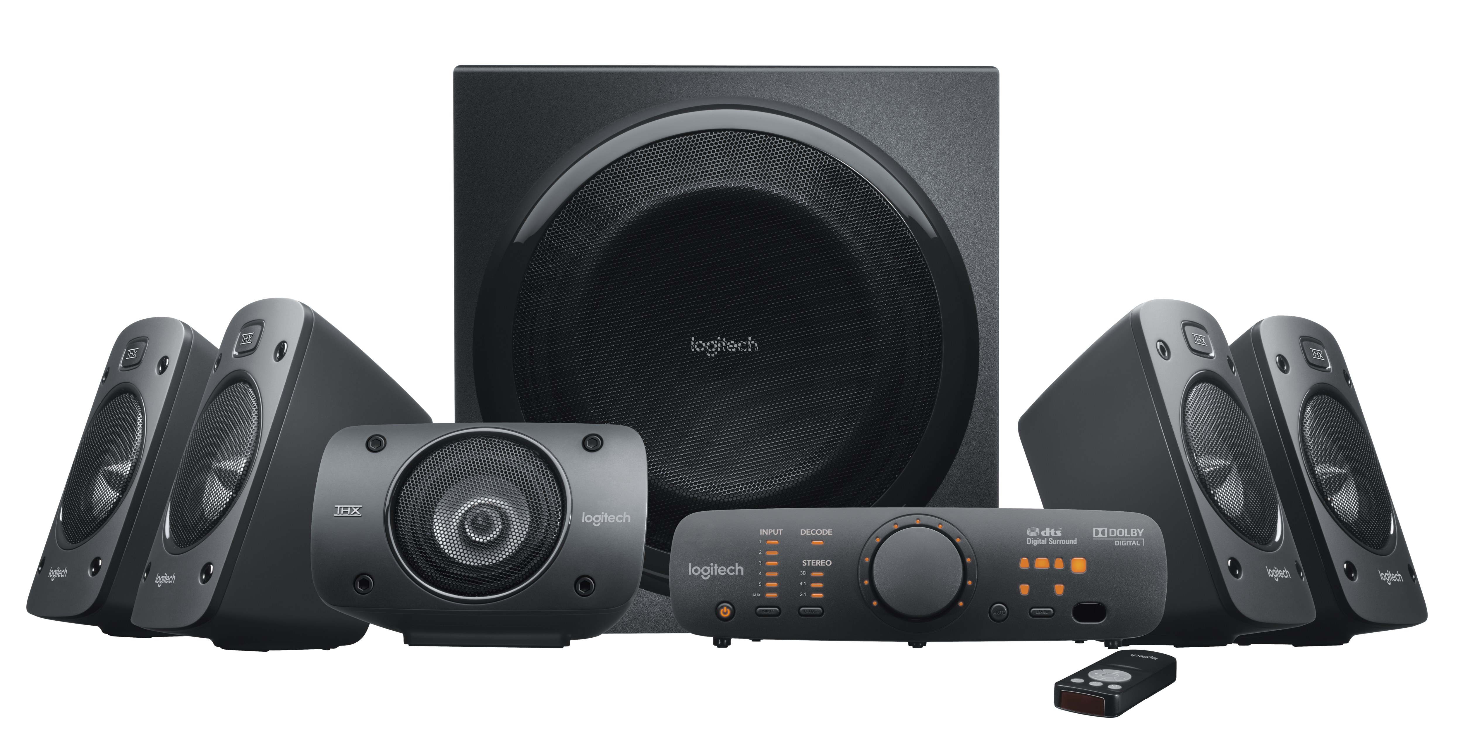 Voir la diapositive 5 : LOGITECH Enceinte Z906SURROUND avec fil Noir