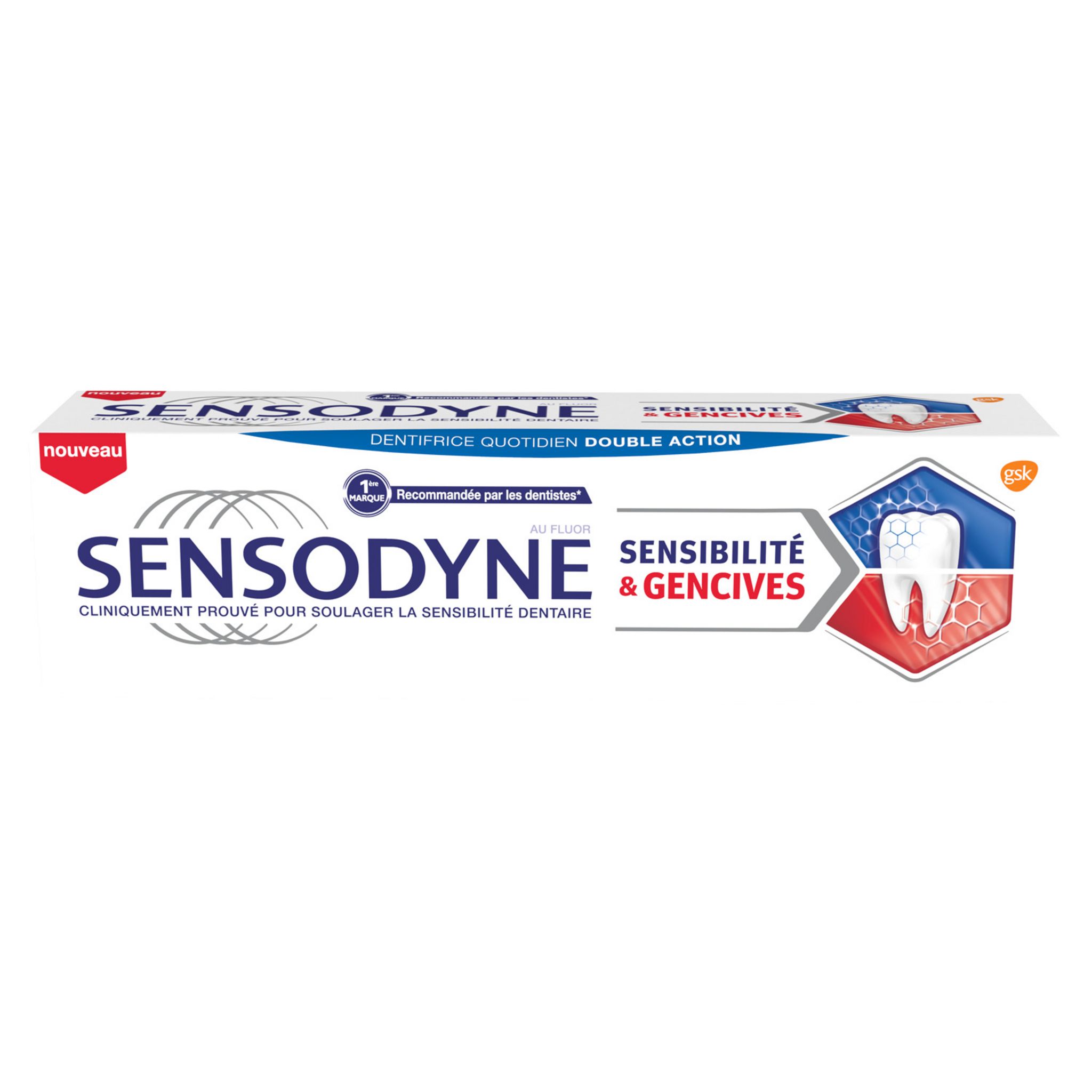 Voir la diapositive 3 : SENSODYNE Dentifrice sensibilité et gencives 75ml