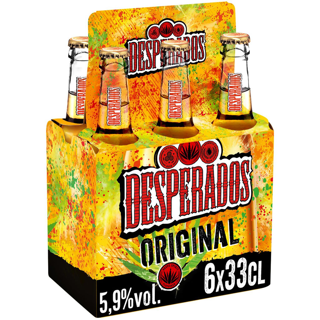 DESPERADOS Bière Original aromatisée tequila 5,9% pack bouteilles 6x33cl